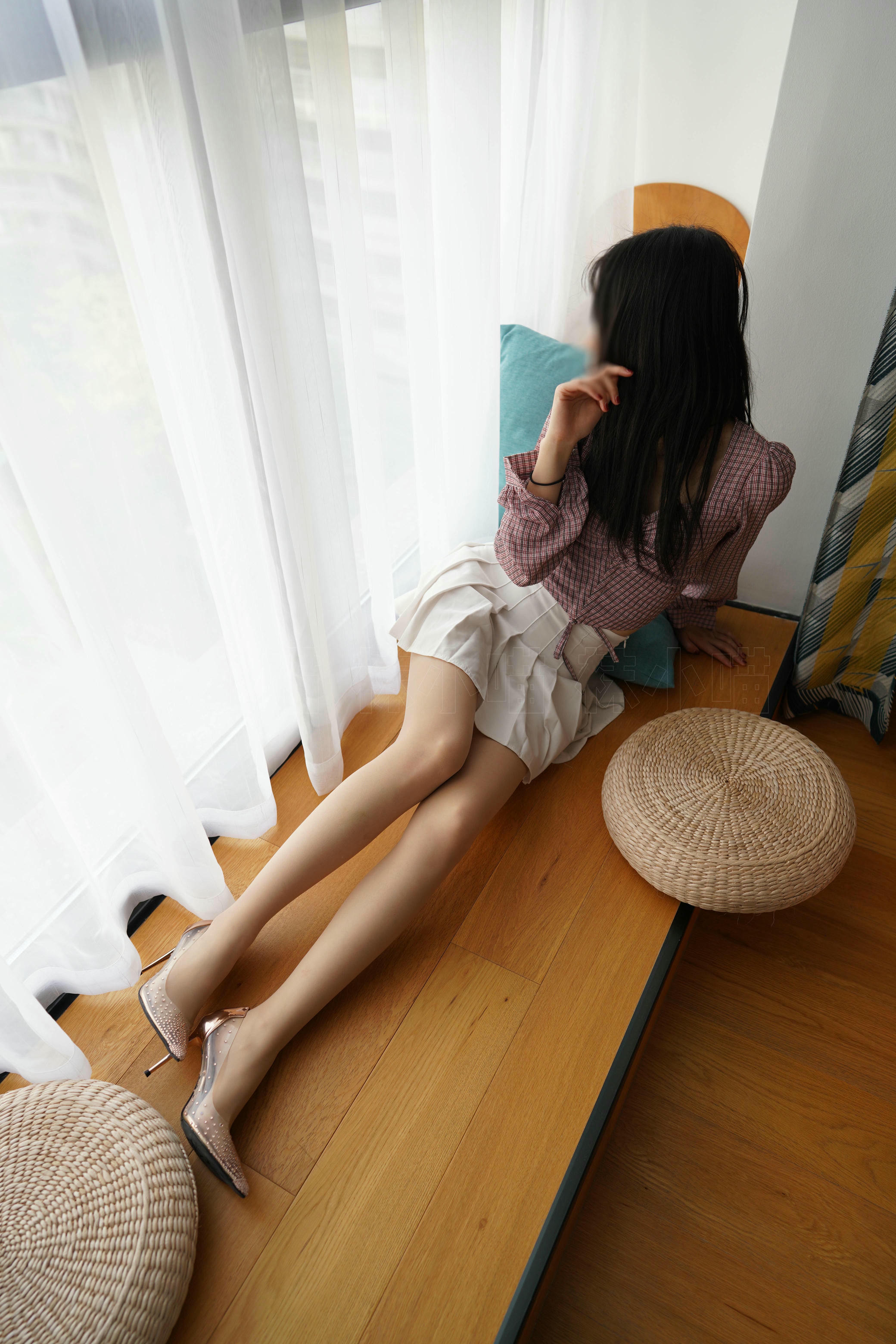 袜小喵 KT269 清新小格子 [99P+128M]_第1集