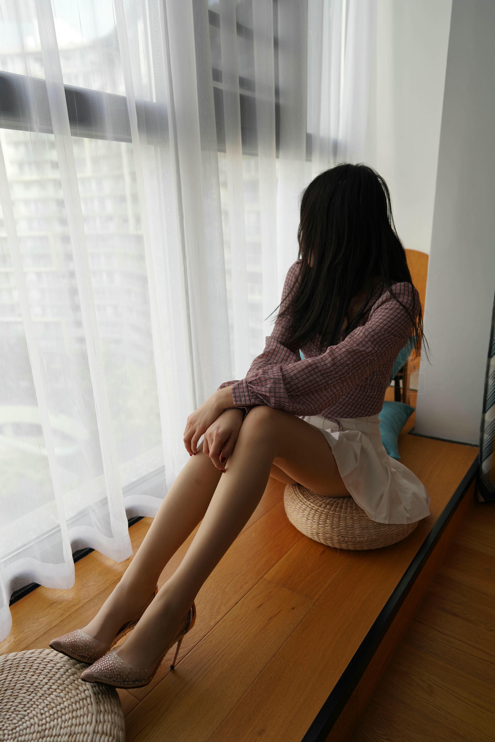 袜小喵 KT269 清新小格子 [99P+128M]_第1集