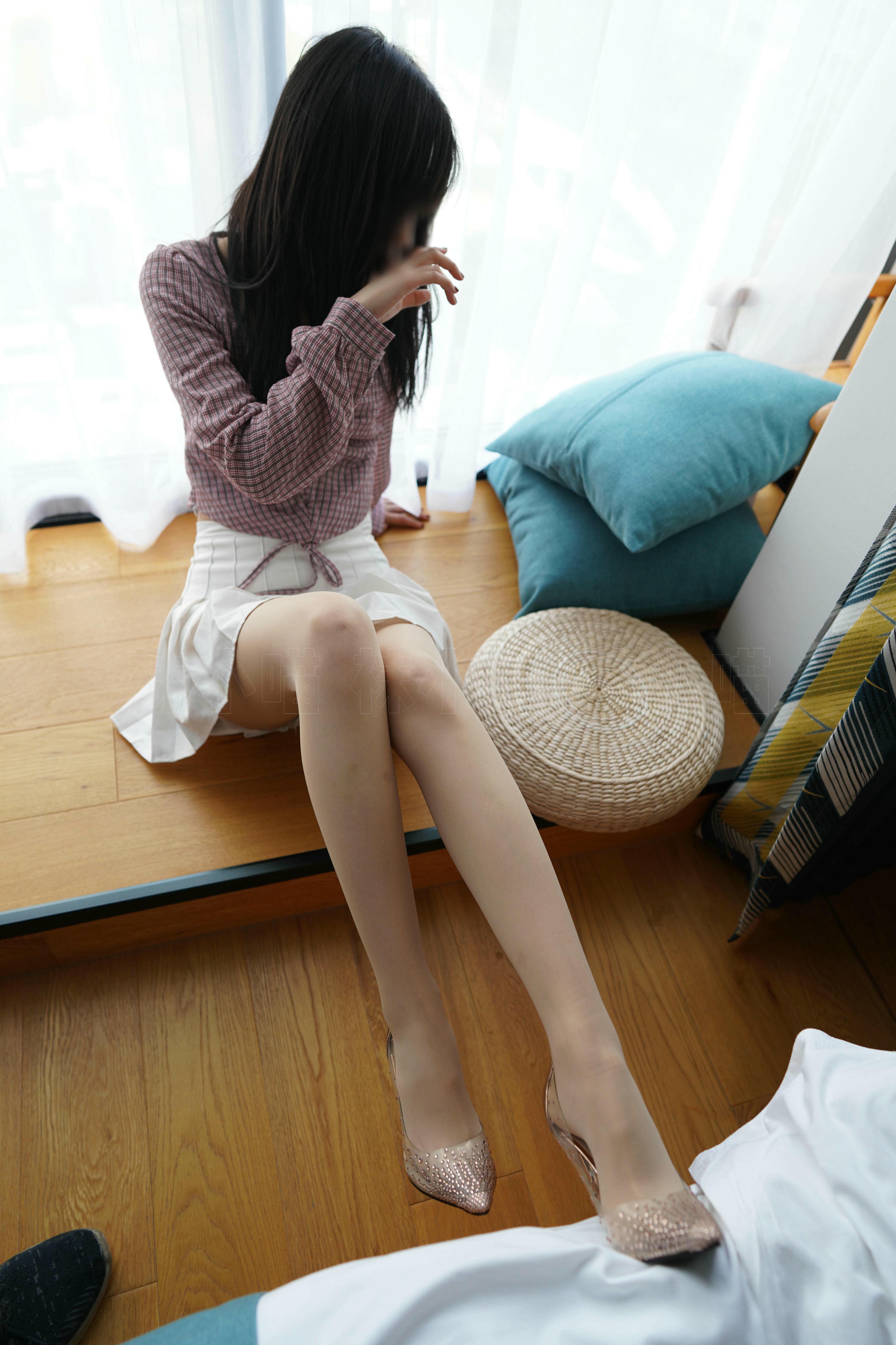 袜小喵 KT269 清新小格子 [99P+128M]_第4集