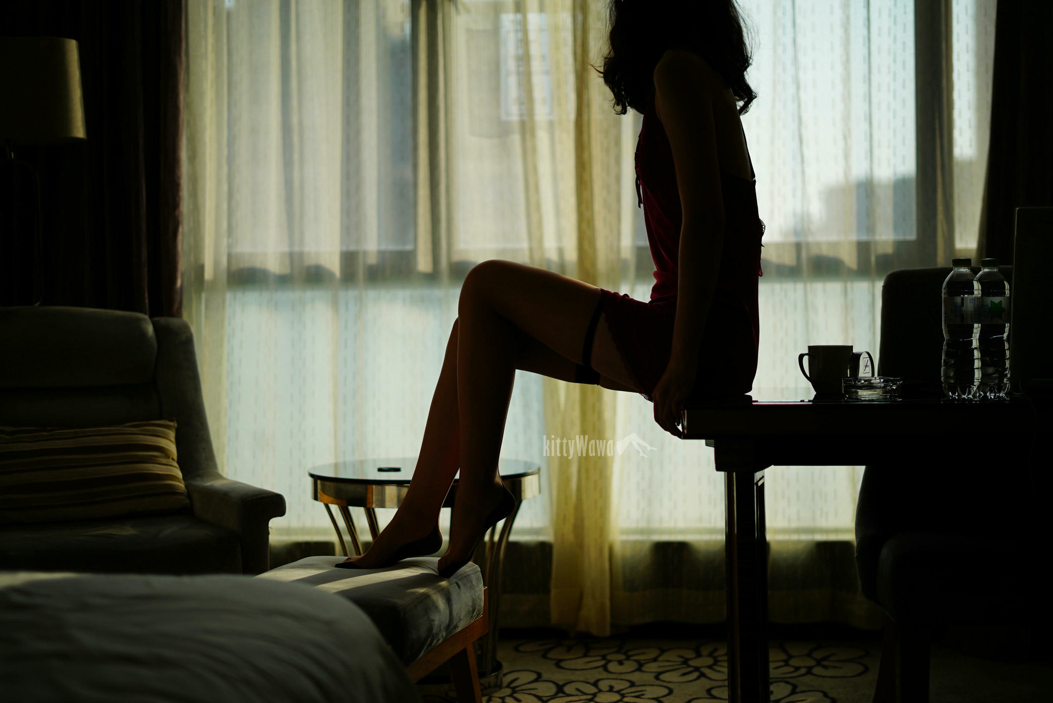 袜小喵 KT039 烈焰红裙 [59P+48M]_第3集