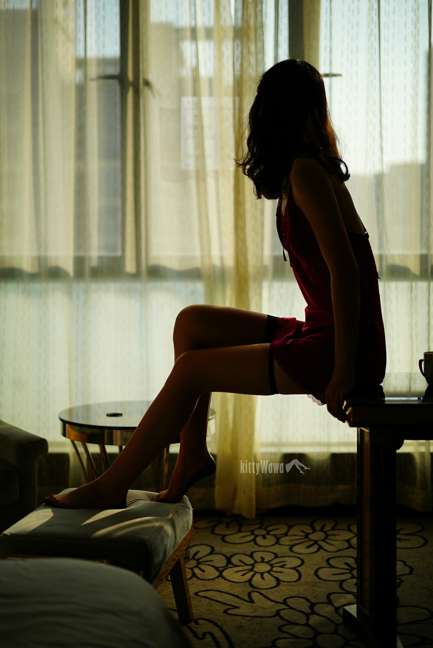 袜小喵 KT039 烈焰红裙 [59P+48M]_第3集