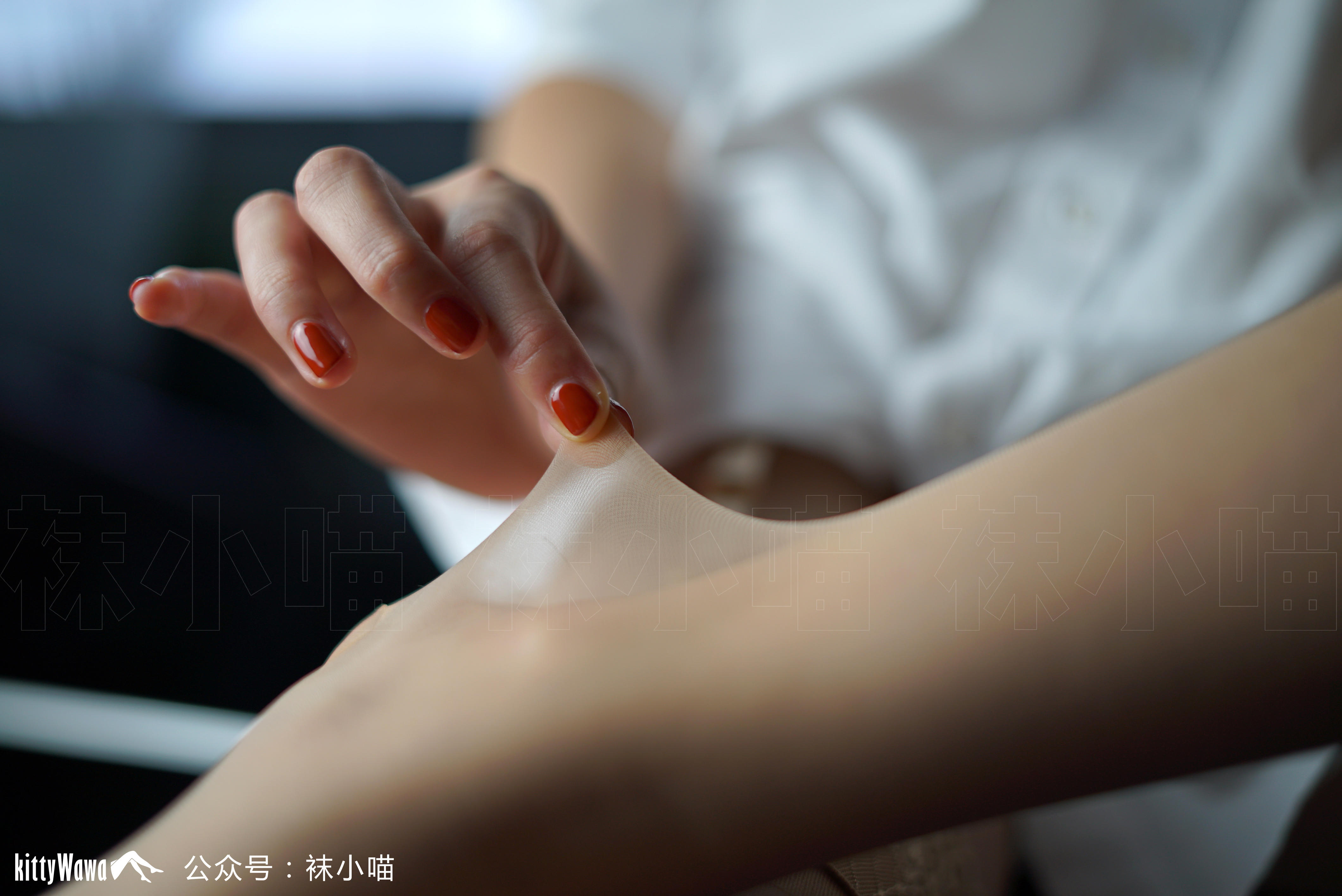 袜小喵 KT066 复古丝VS白衬衫 [61P+40M]_第2集