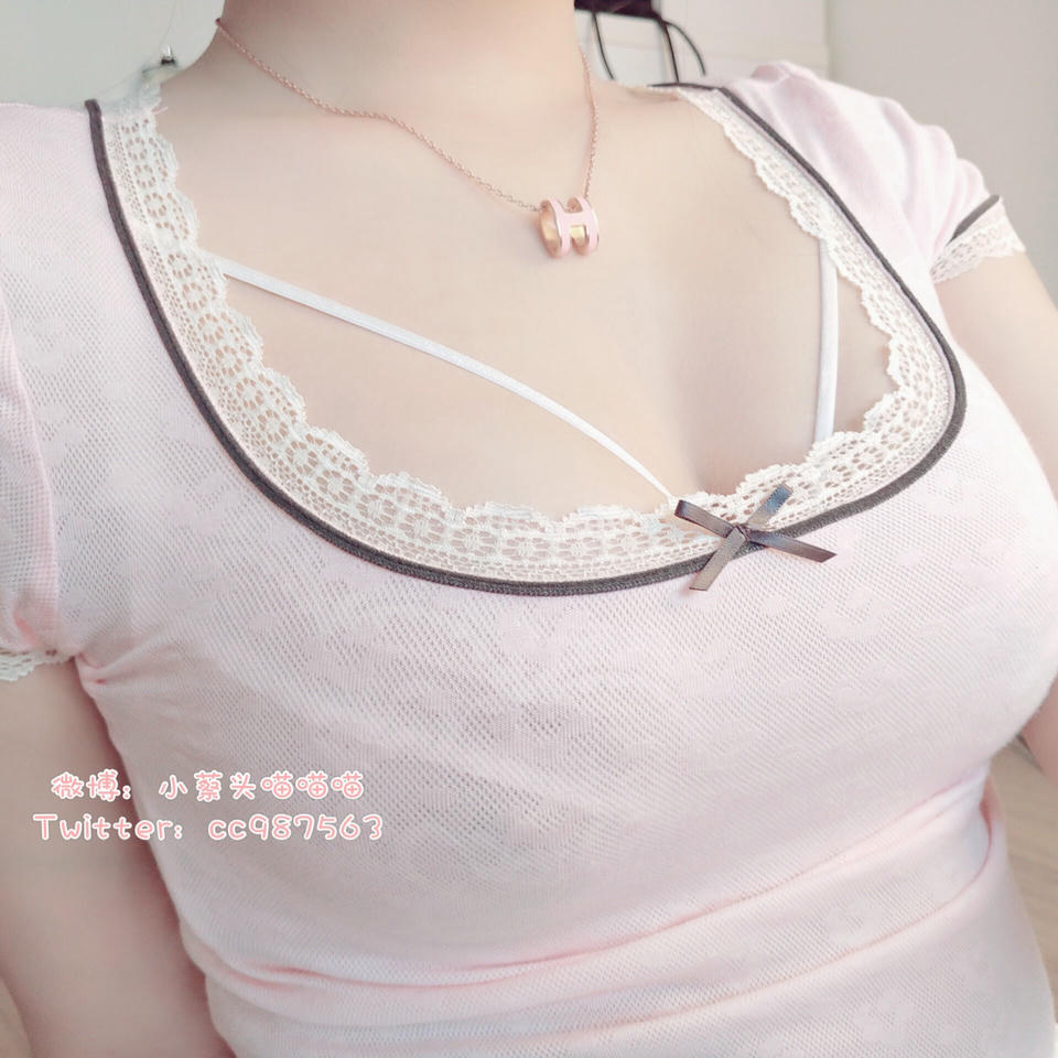 小蔡头喵喵喵 NO.002 粉T白丝 53P1V_第1集