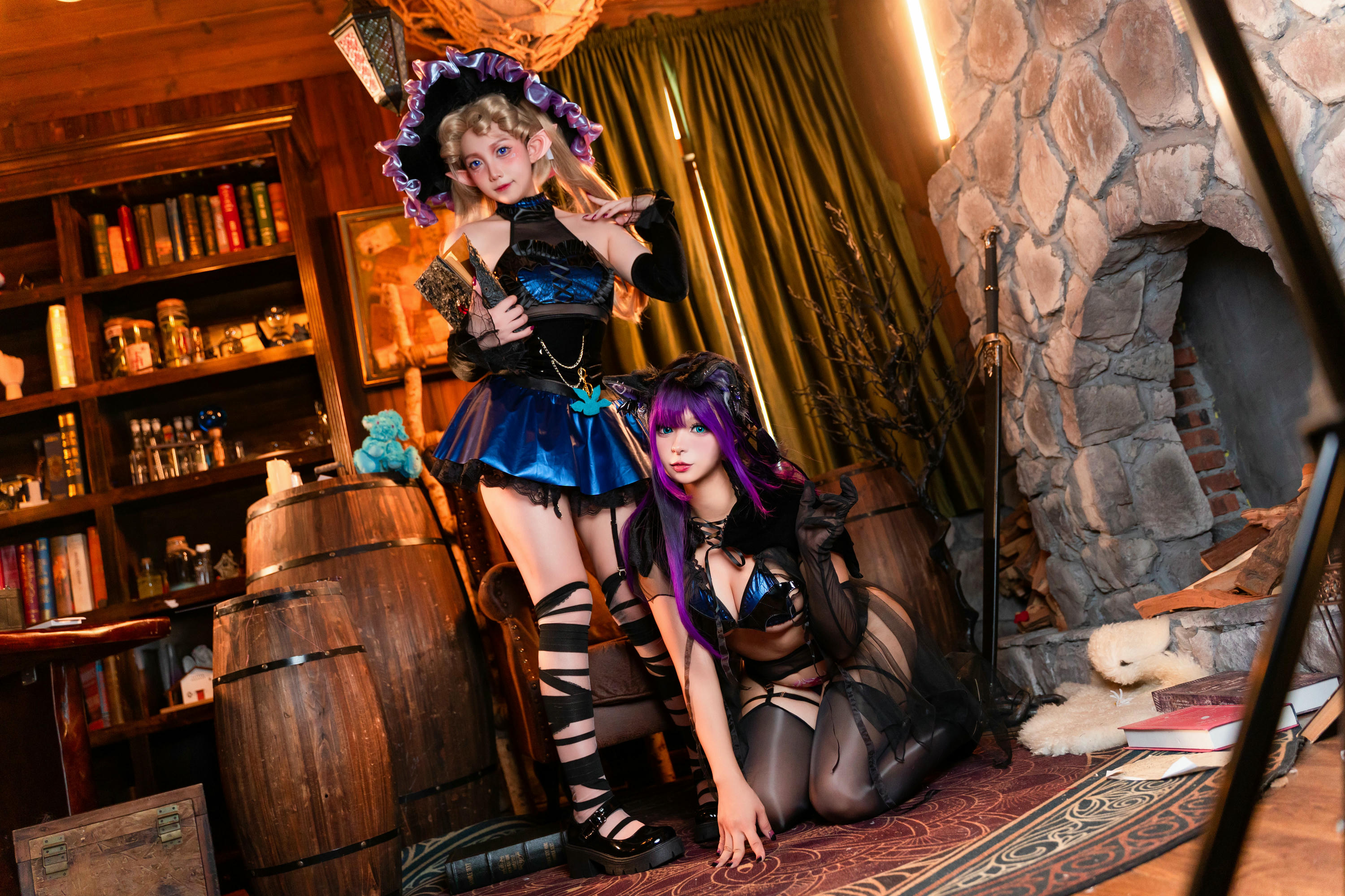 小和甜酒 NO.011 &橙风千雅 魔女猫咪 [118P-751MB]_第1集