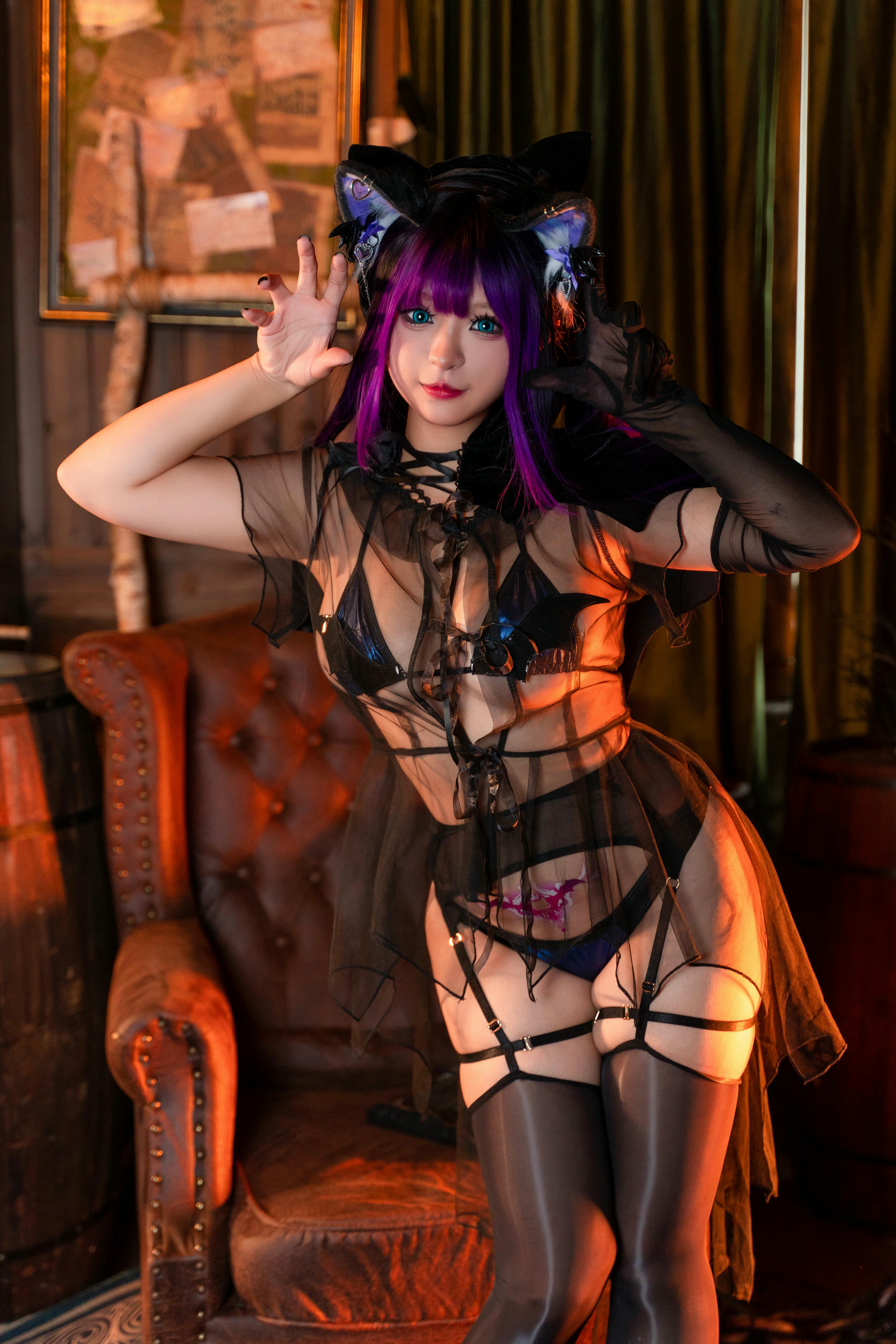 小和甜酒 NO.011 &橙风千雅 魔女猫咪 [118P-751MB]_第2集