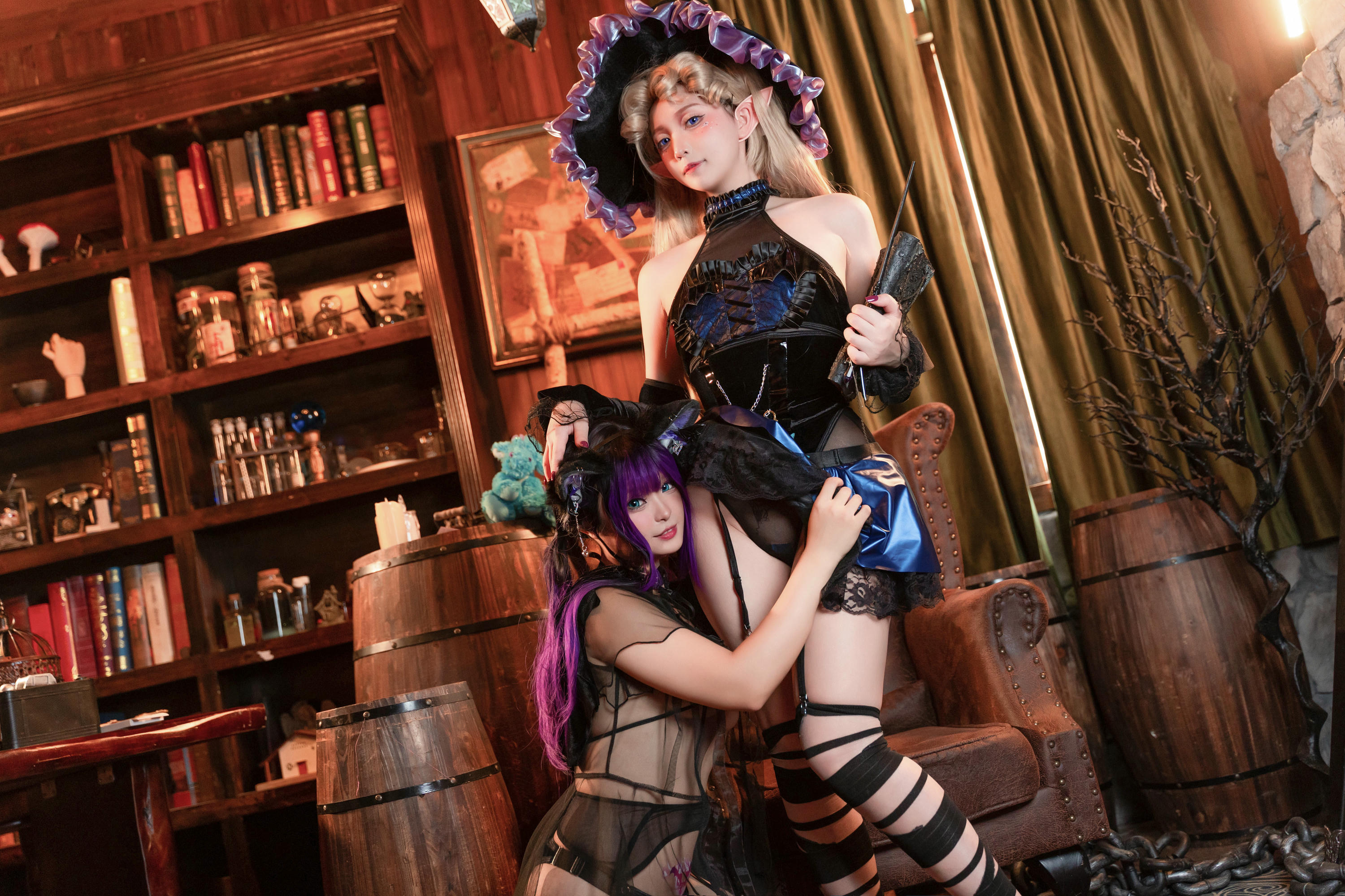 小和甜酒 NO.011 &橙风千雅 魔女猫咪 [118P-751MB]_第1集