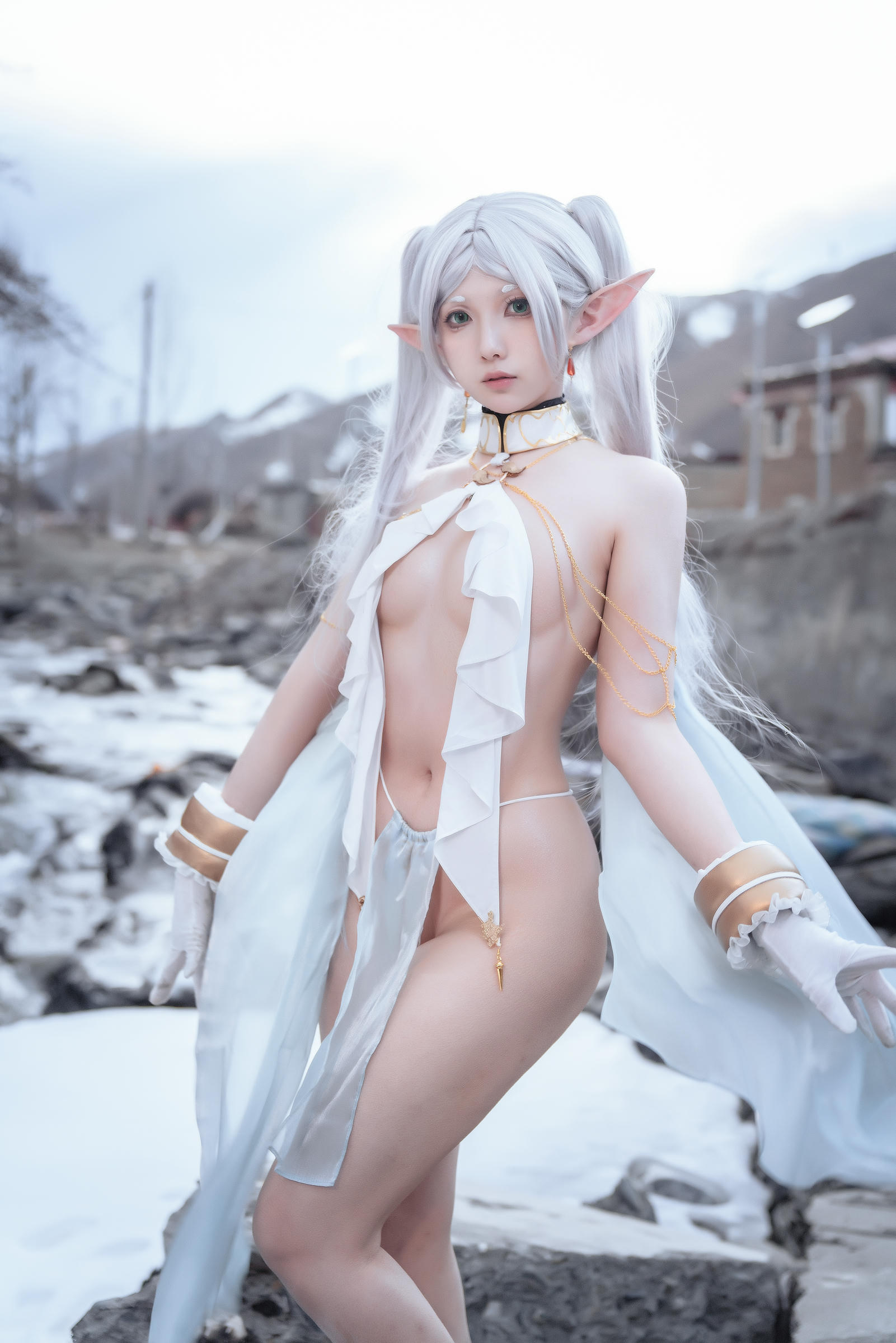 小和甜酒 NO.012 &橙风千雅 雪山 菲伦&芙莉莲 [88P-569MB]_第1集