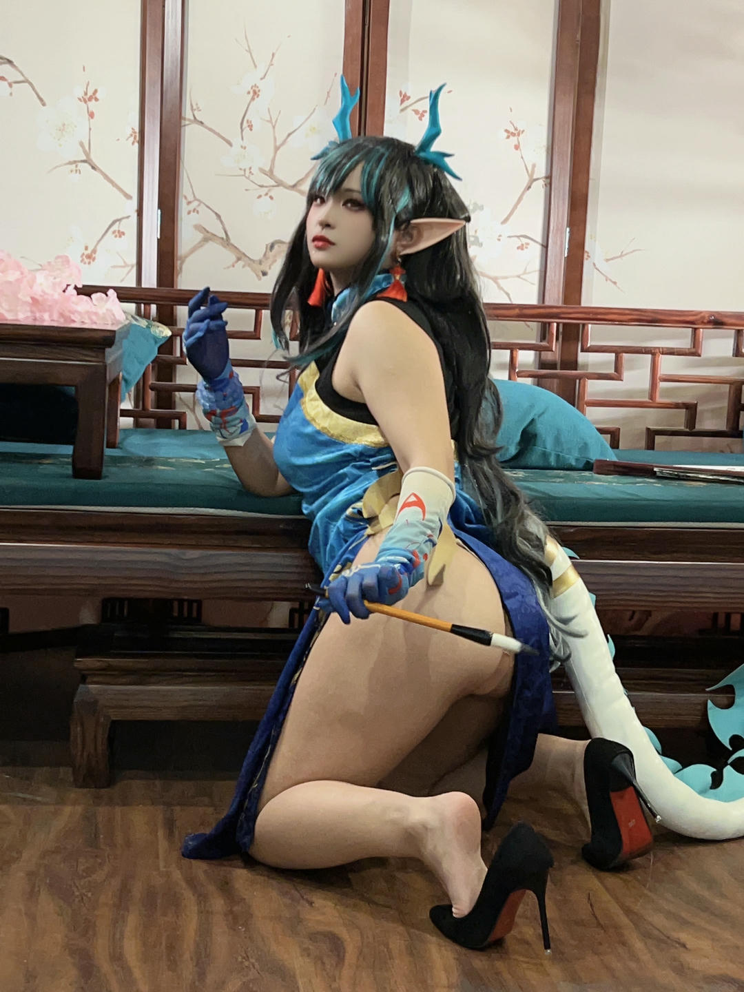 小和甜酒 NO.003 &橙风千雅 年夕旗袍双人御守 [189P 788MB]-阿呀自拍_第2集