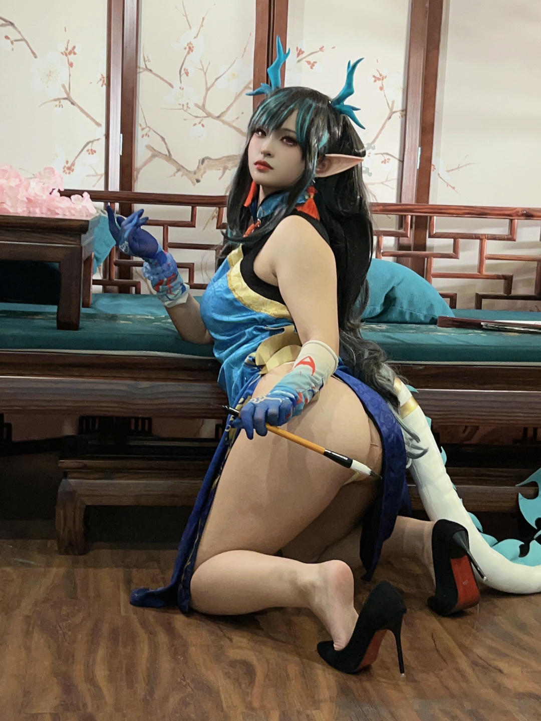 小和甜酒 NO.003 &橙风千雅 年夕旗袍双人御守 [189P 788MB]-阿呀自拍_第2集