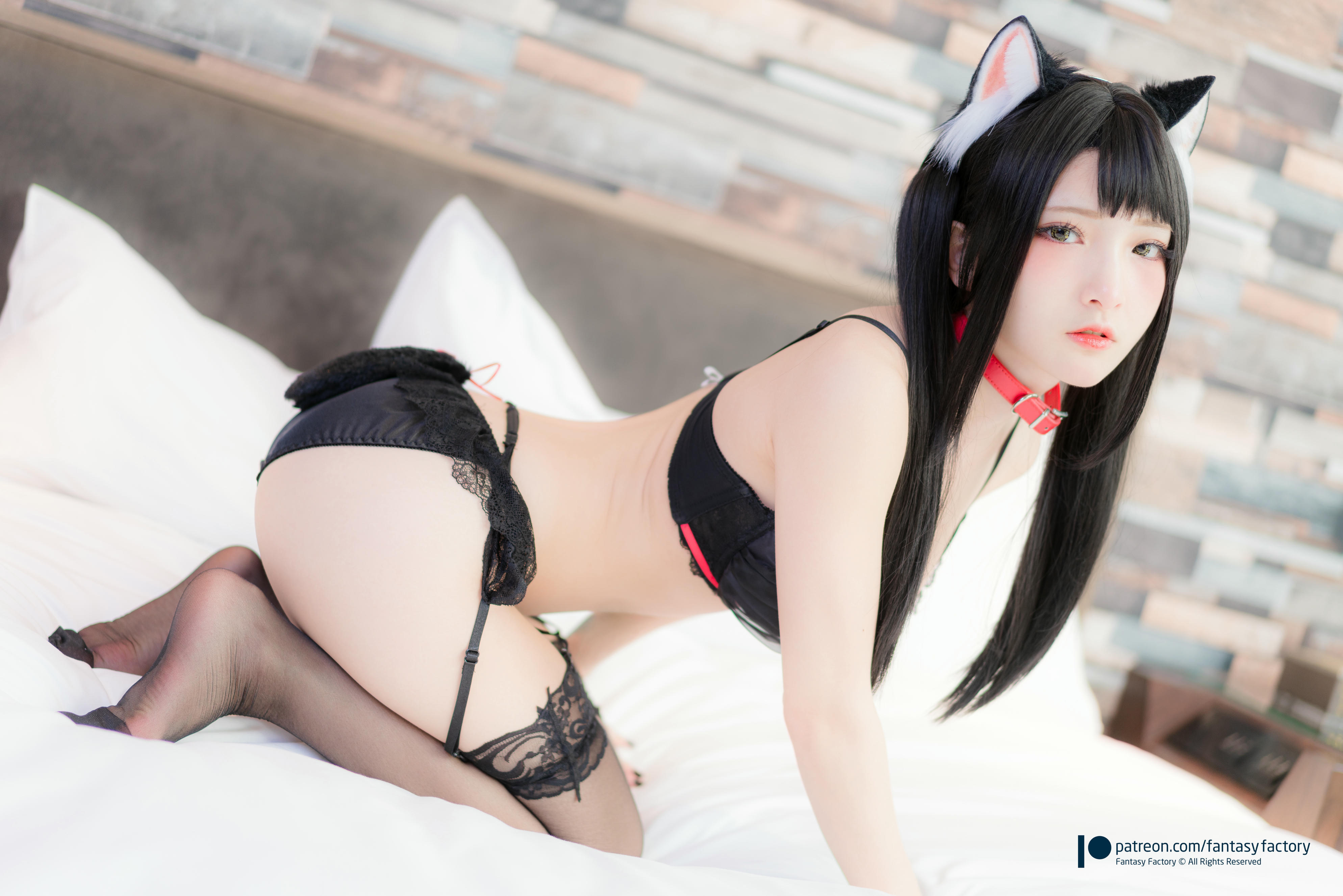 台湾写真模特fantastic小丁-Black cat underwear_第1集