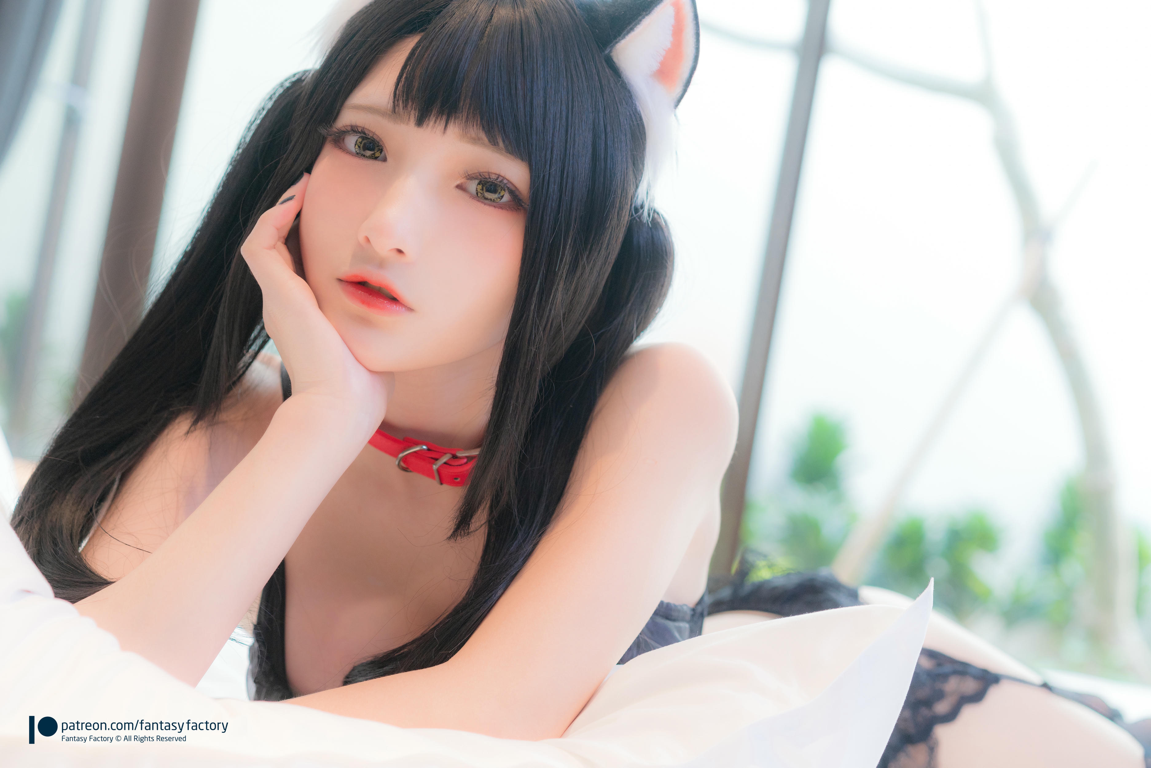 台湾写真模特fantastic小丁-Black cat underwear_第1集