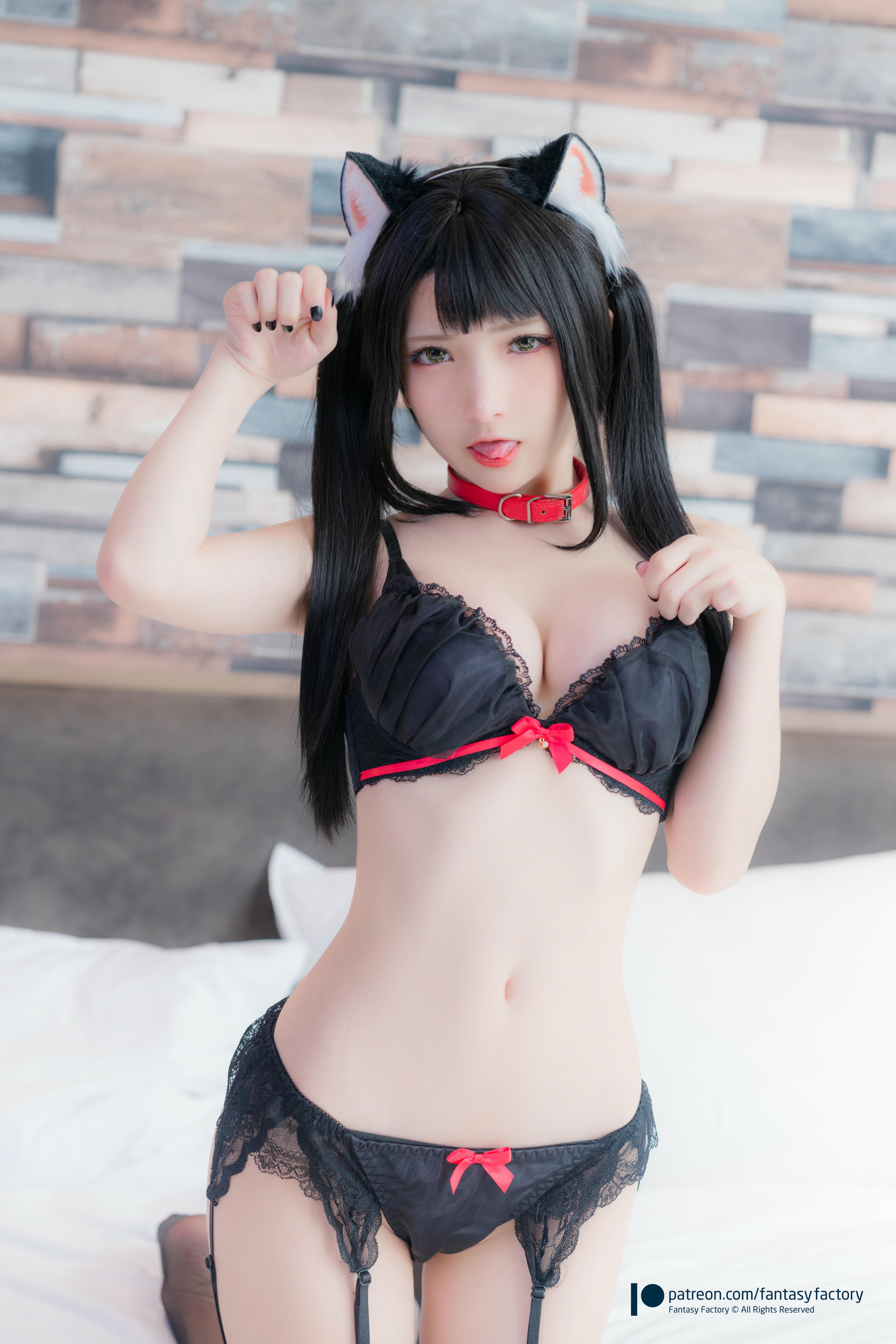 台湾写真模特fantastic小丁-Black cat underwear_第1集