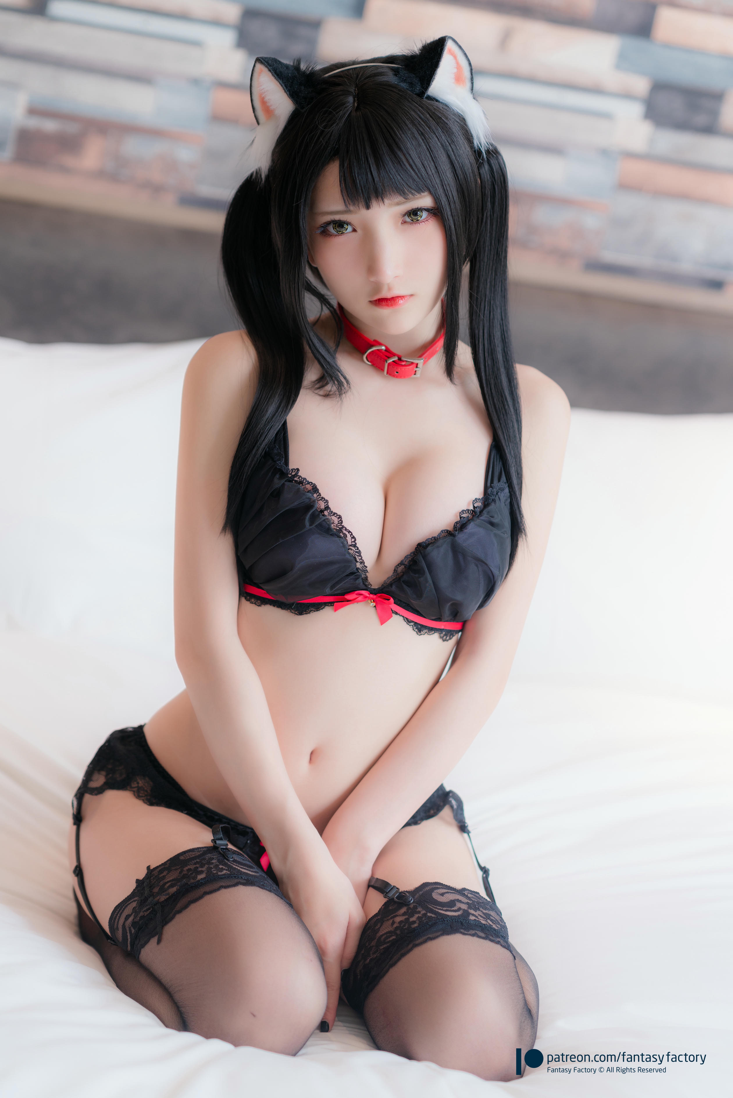 台湾写真模特fantastic小丁-Black cat underwear_第1集