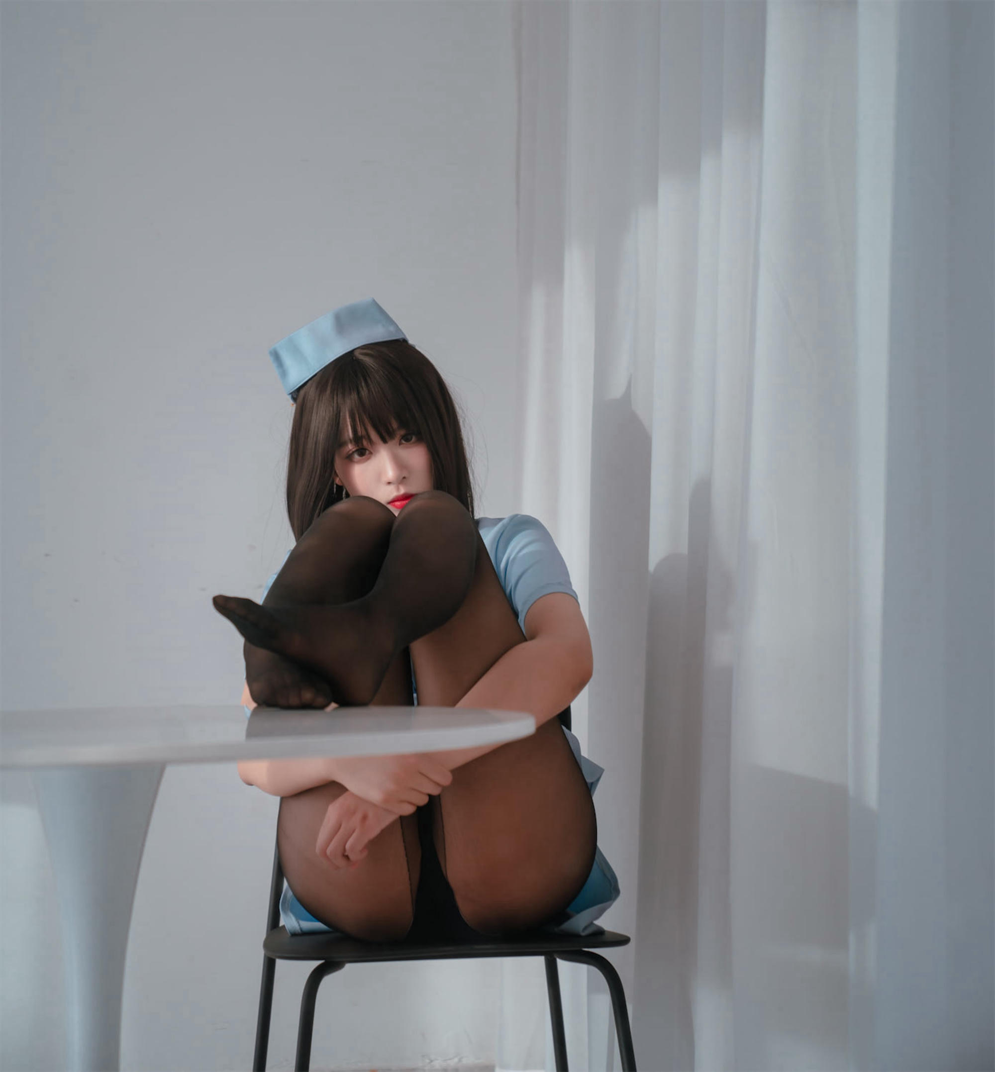 轩萧学姐 NO.018 蓝色护士 [75P+1V375M]_第4集