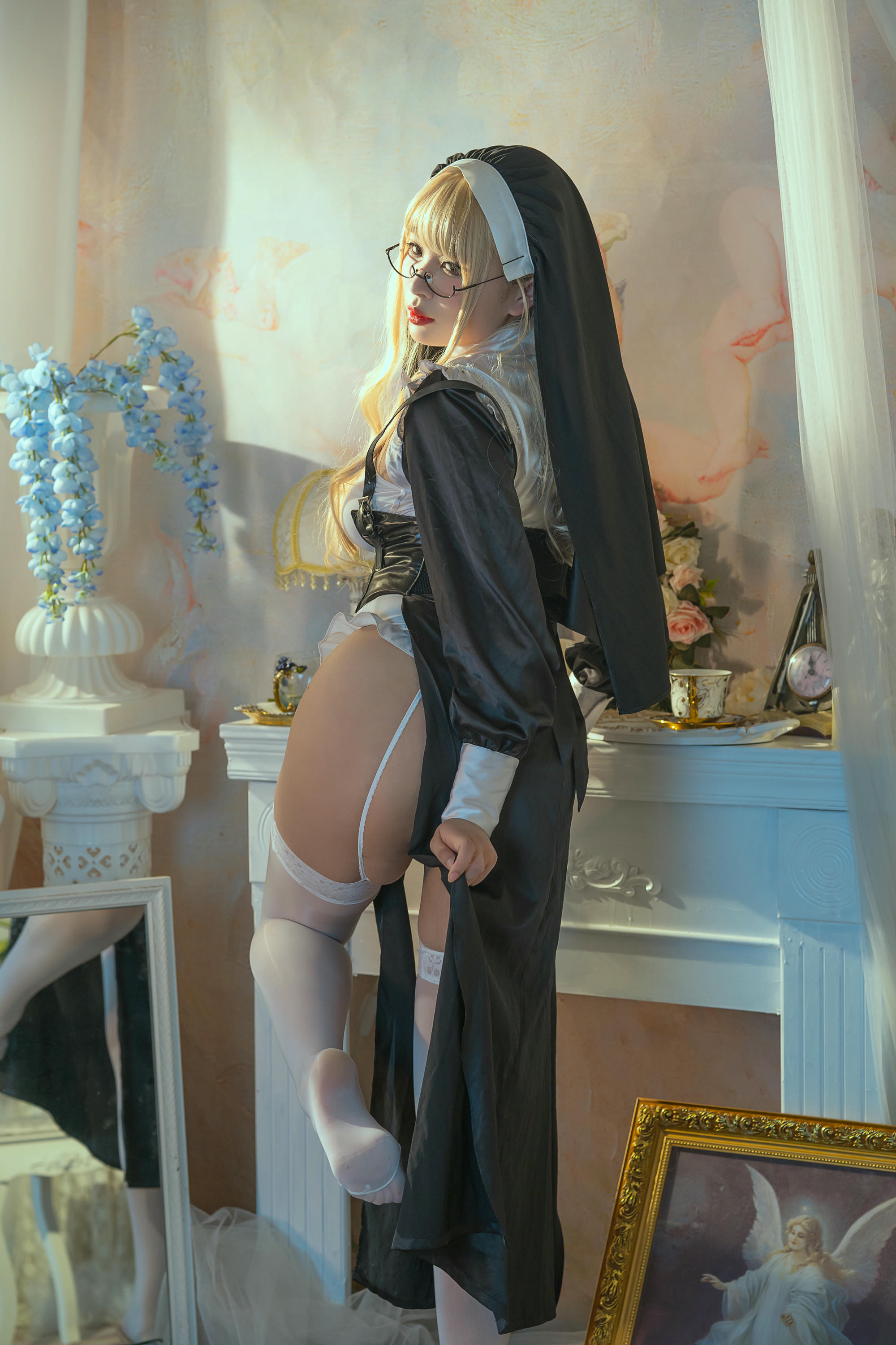 轩萧学姐 NO.036 奶桃X胡桃喵X轩萧学姐 修女 [50P1V 1.38GB]_第3集