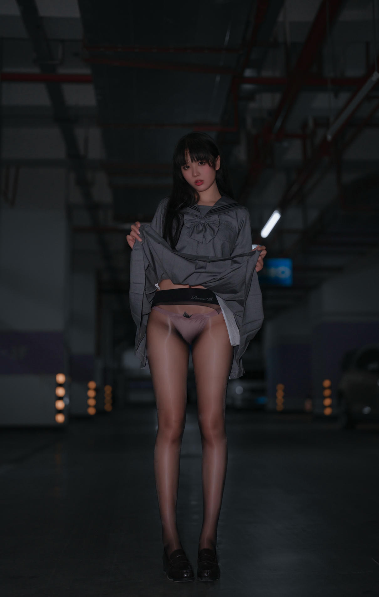 轩萧学姐 NO.038 楼道 车库 [91P 165MB]-车库黑丝_第2集