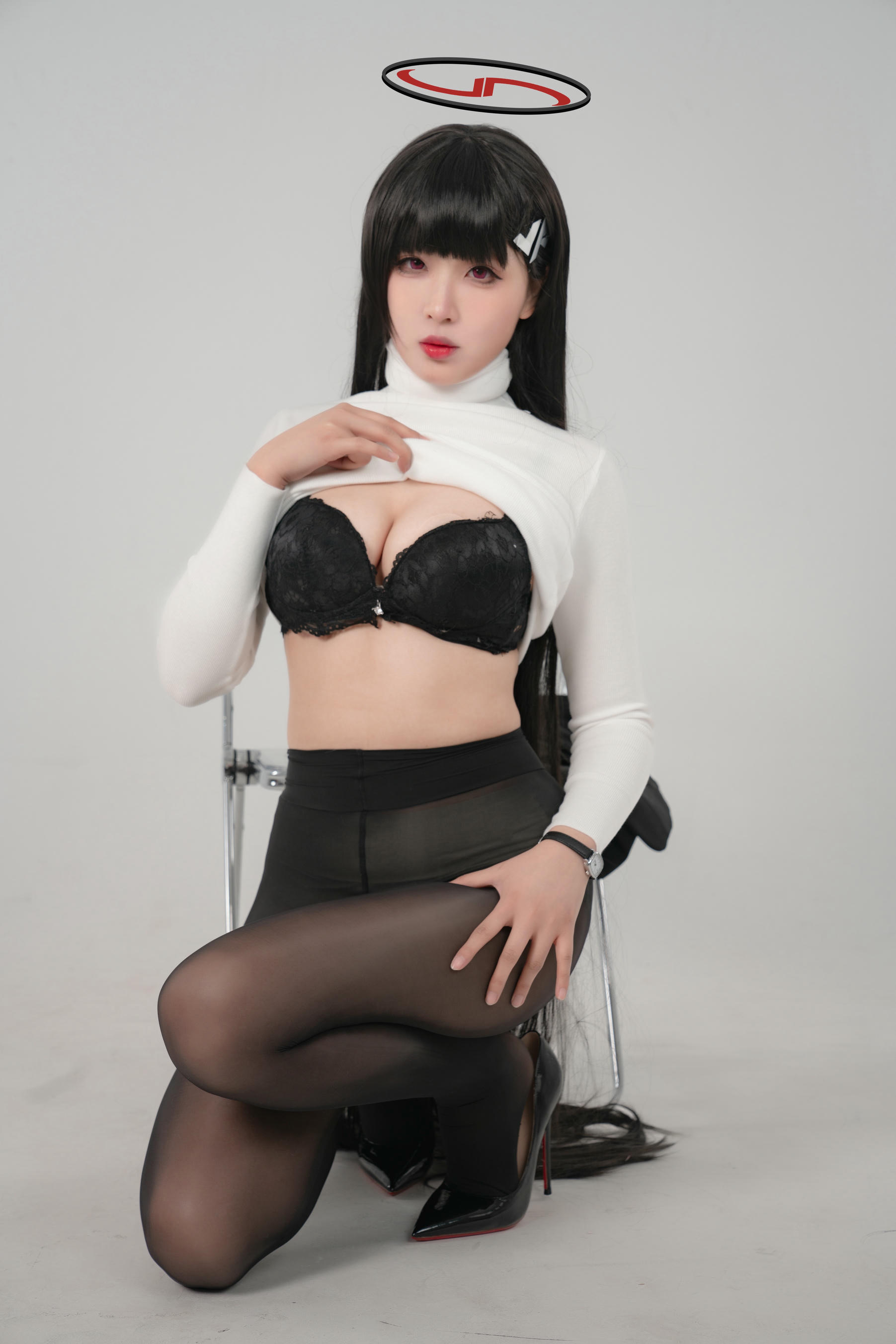 轩萧学姐 NO.039 碧蓝档案 莉音 [85P2V-1.35GB]-2白毛衣_第1集