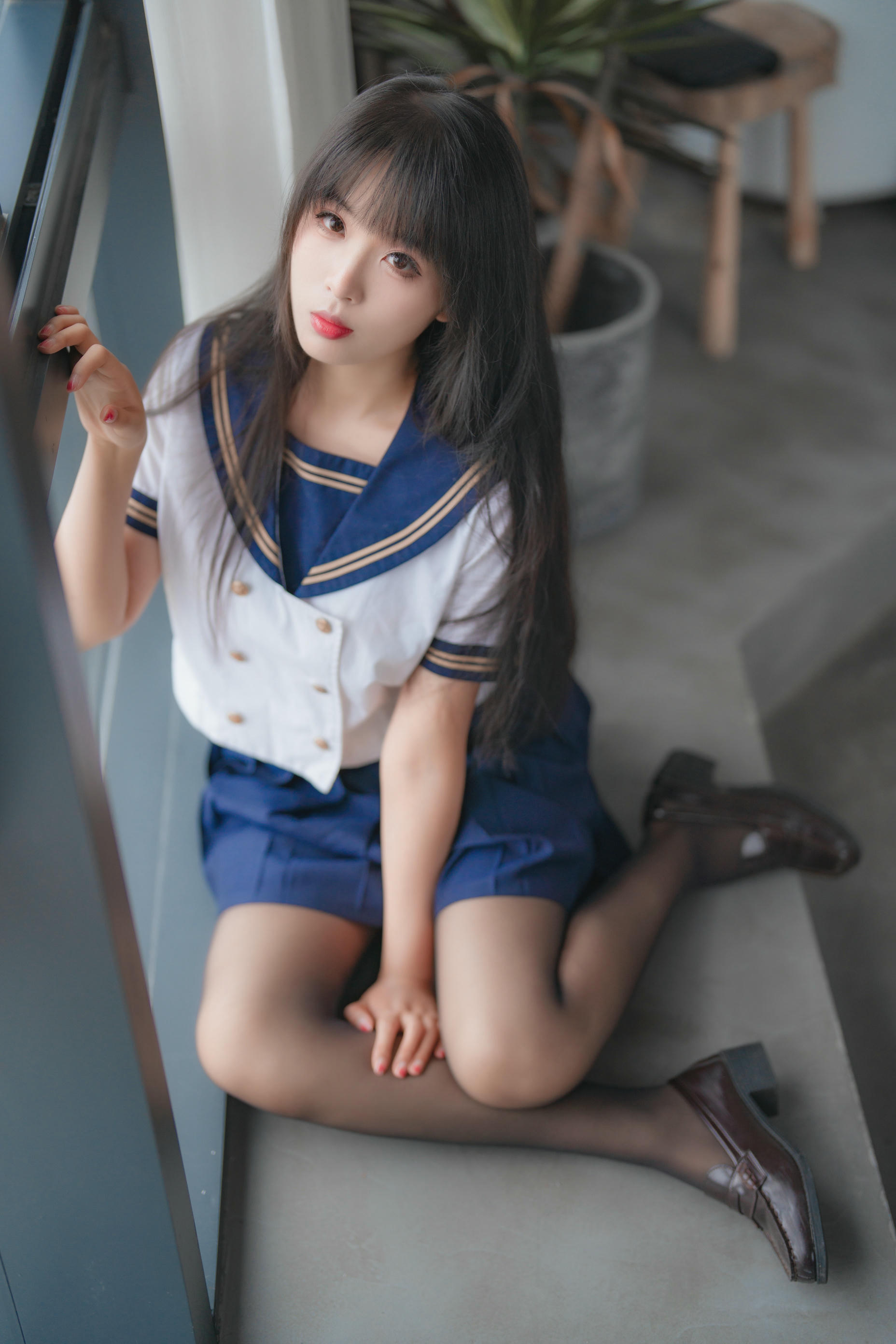 轩萧学姐 NO.043 5月舰长 黑丝jk [32P 112MB]_第1集