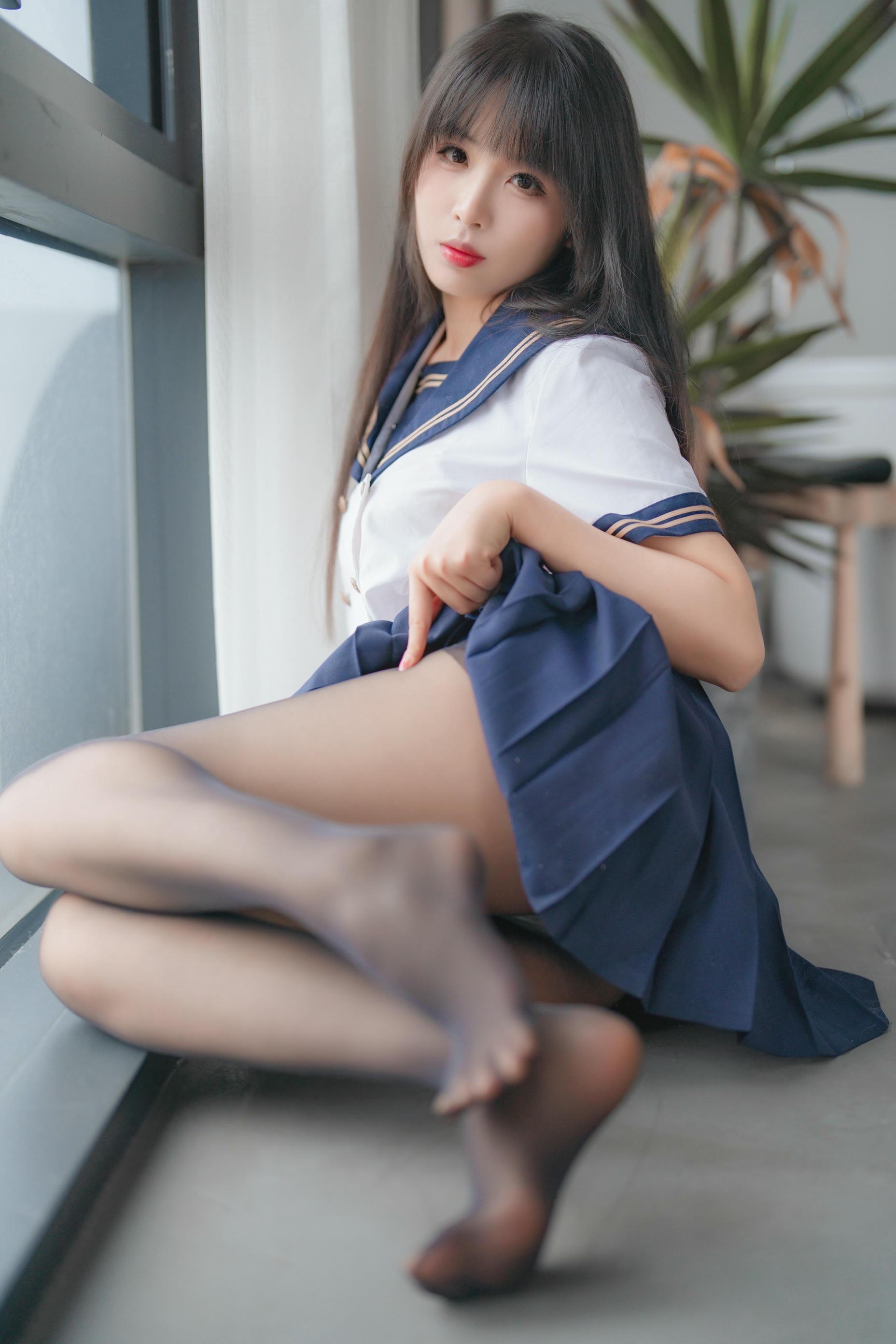 轩萧学姐 NO.043 5月舰长 黑丝jk [32P 112MB]_第1集