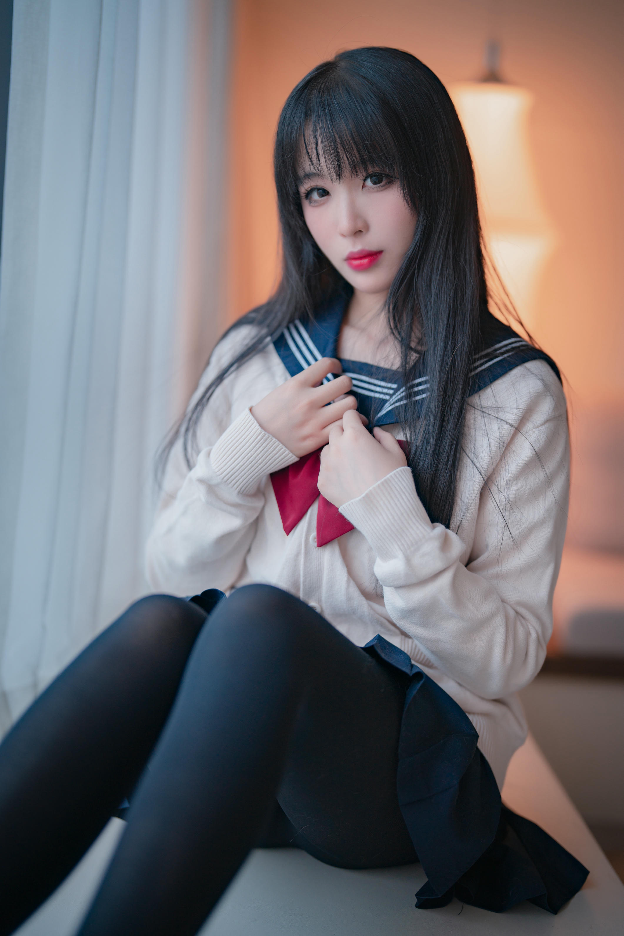 轩萧学姐 NO.045 黑丝JK 2.0 [44P-167M]_第1集