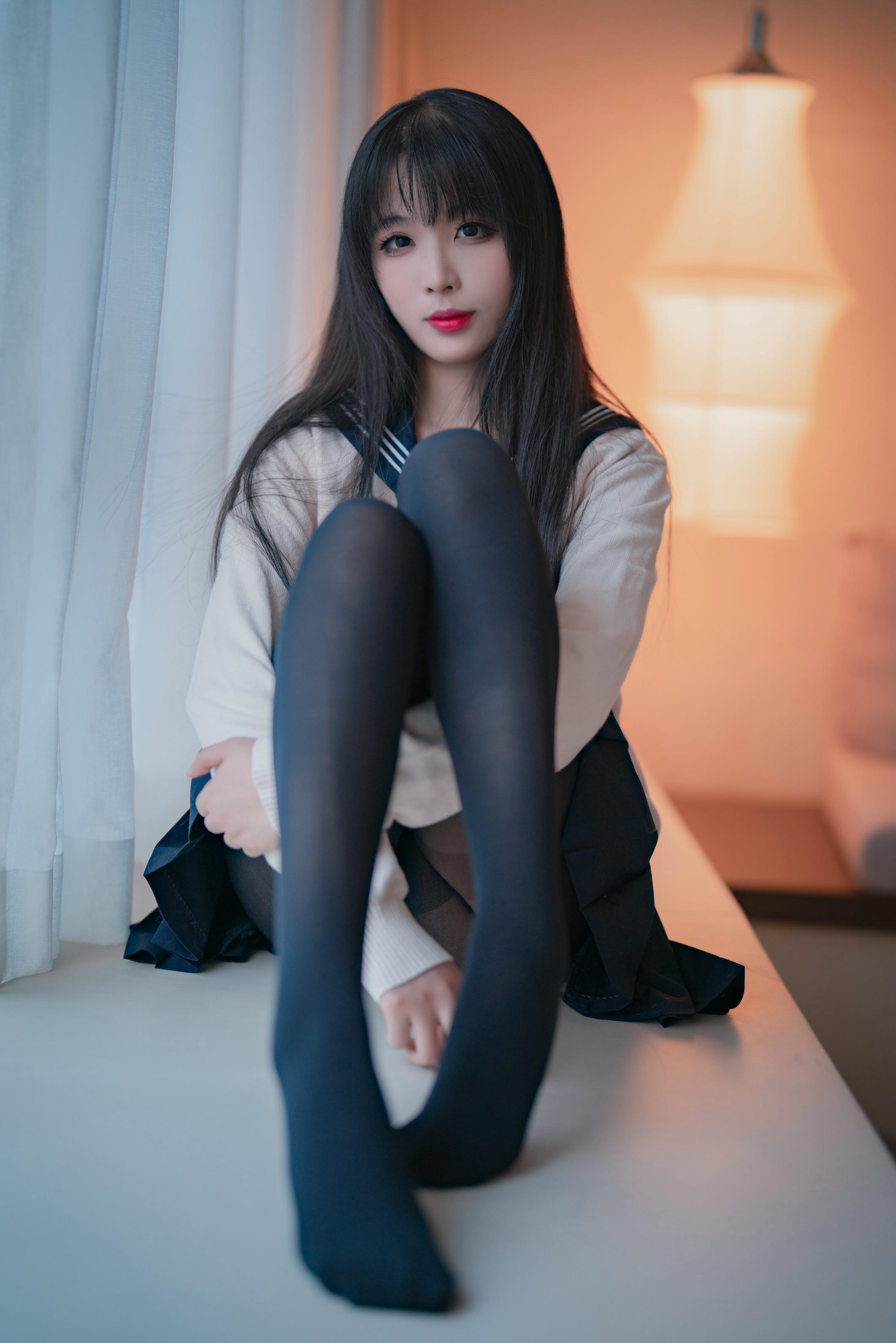 轩萧学姐 NO.045 黑丝JK 2.0 [44P-167M]_第1集