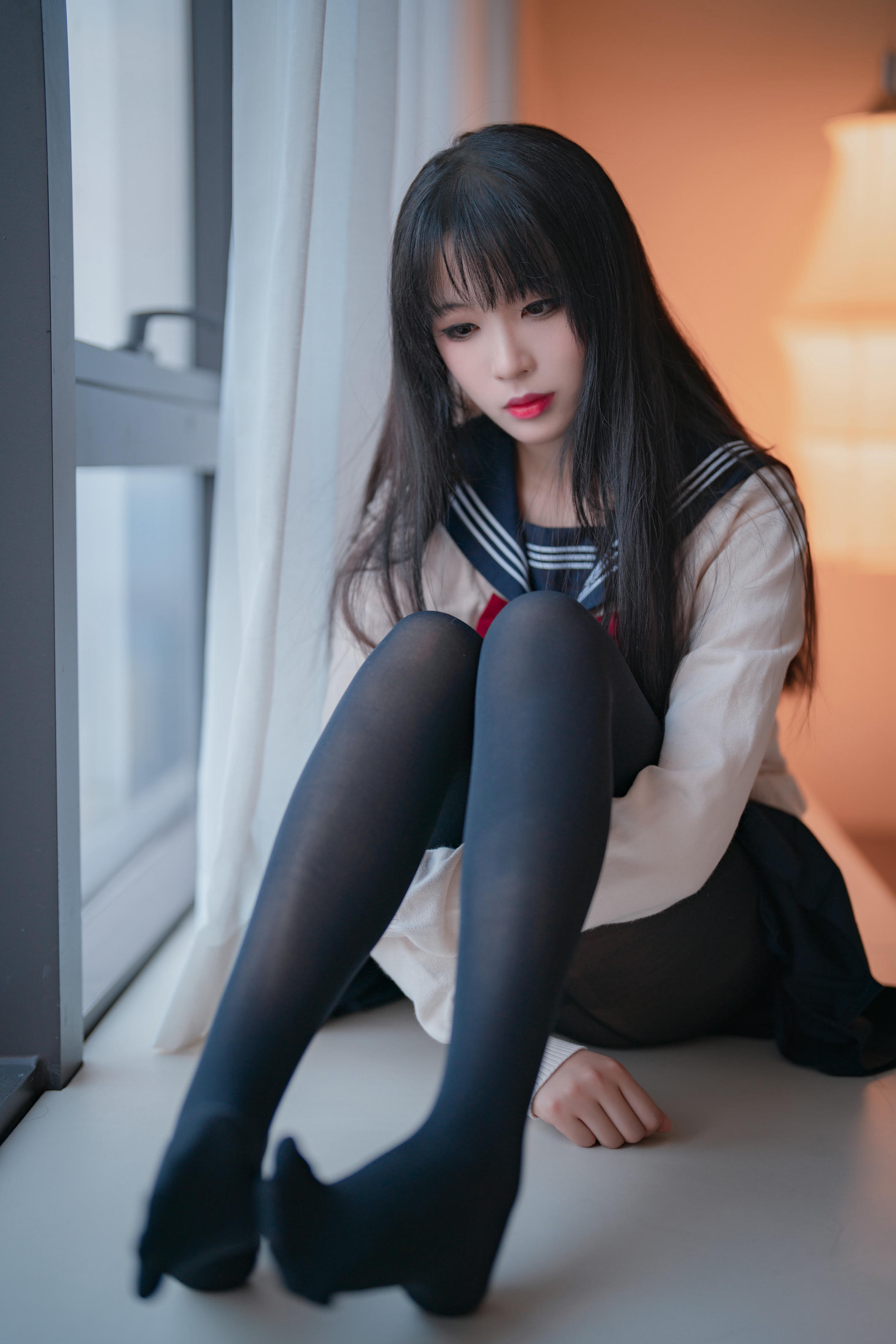 轩萧学姐 NO.045 黑丝JK 2.0 [44P-167M]_第1集