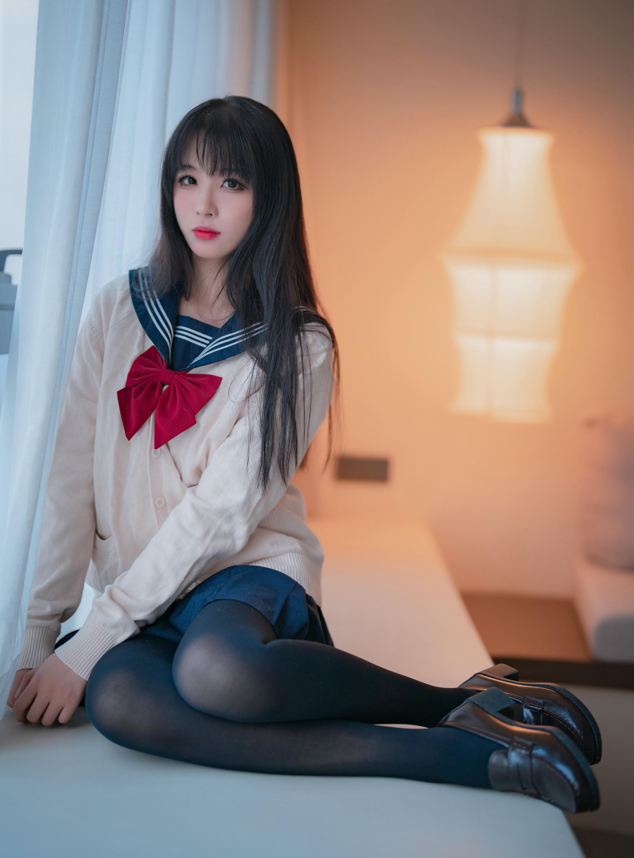 轩萧学姐 NO.045 黑丝JK 2.0 [44P-167M]_第1集