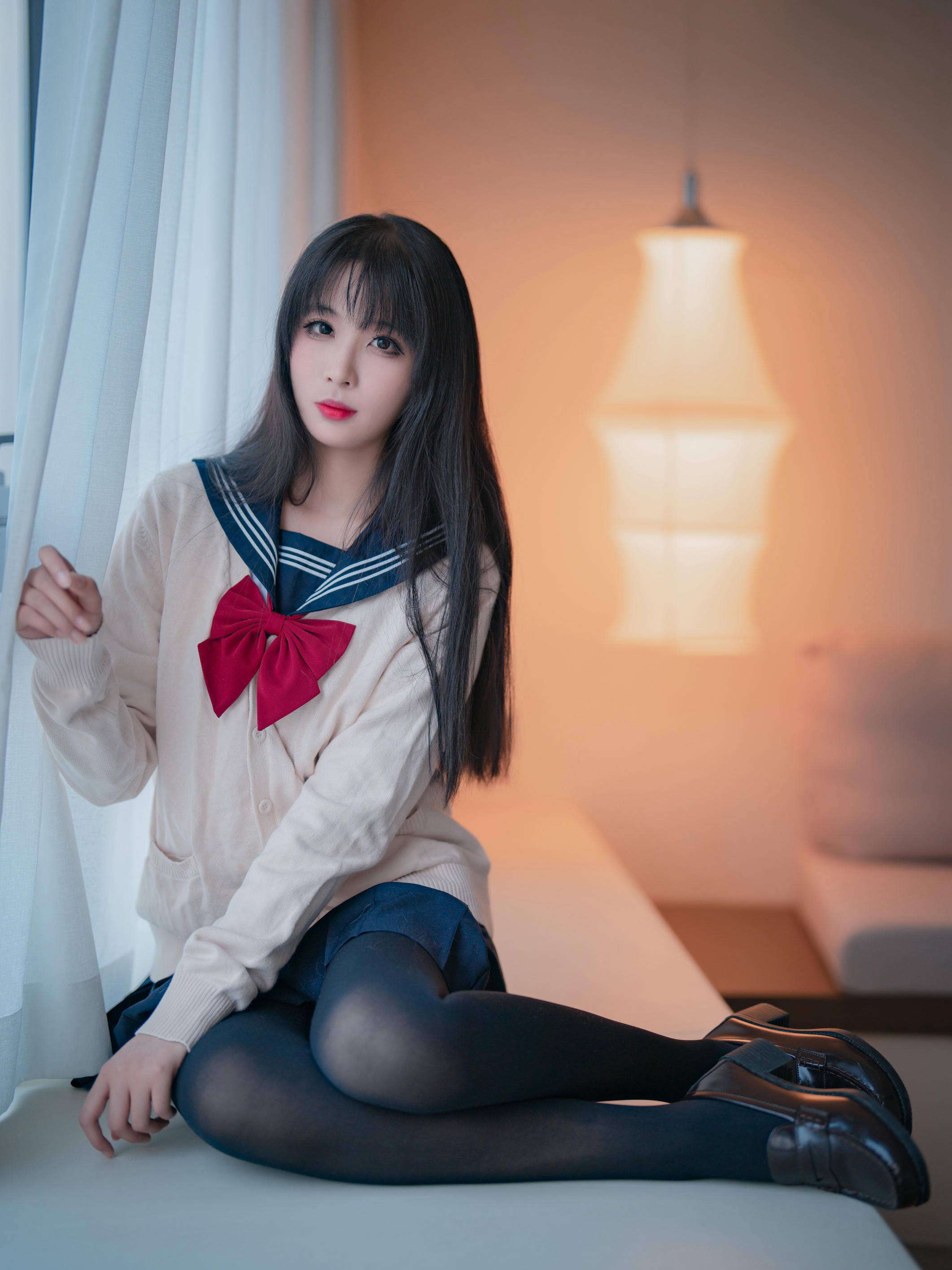 轩萧学姐 NO.045 黑丝JK 2.0 [44P-167M]_第1集