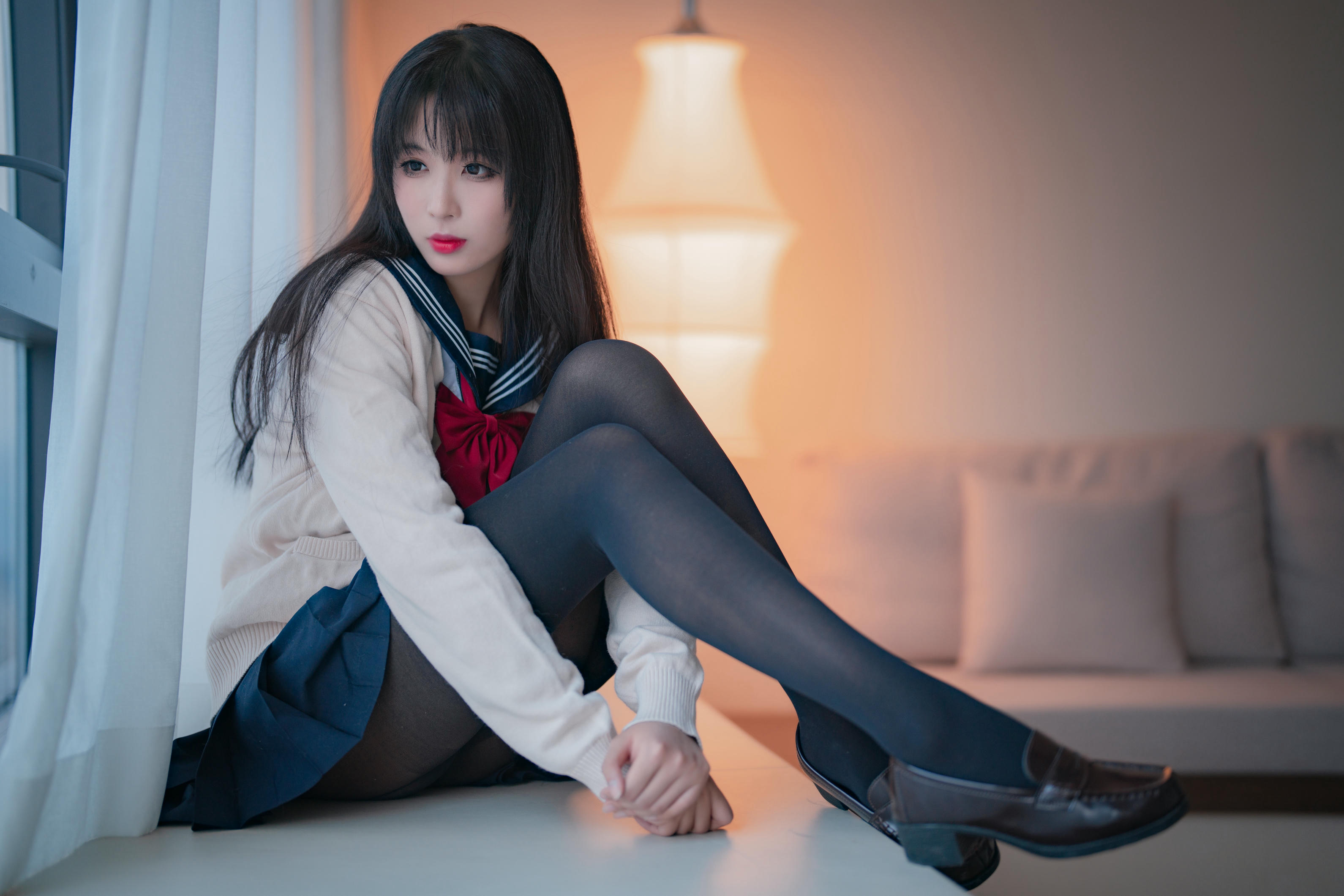 轩萧学姐 NO.045 黑丝JK 2.0 [44P-167M]_第1集