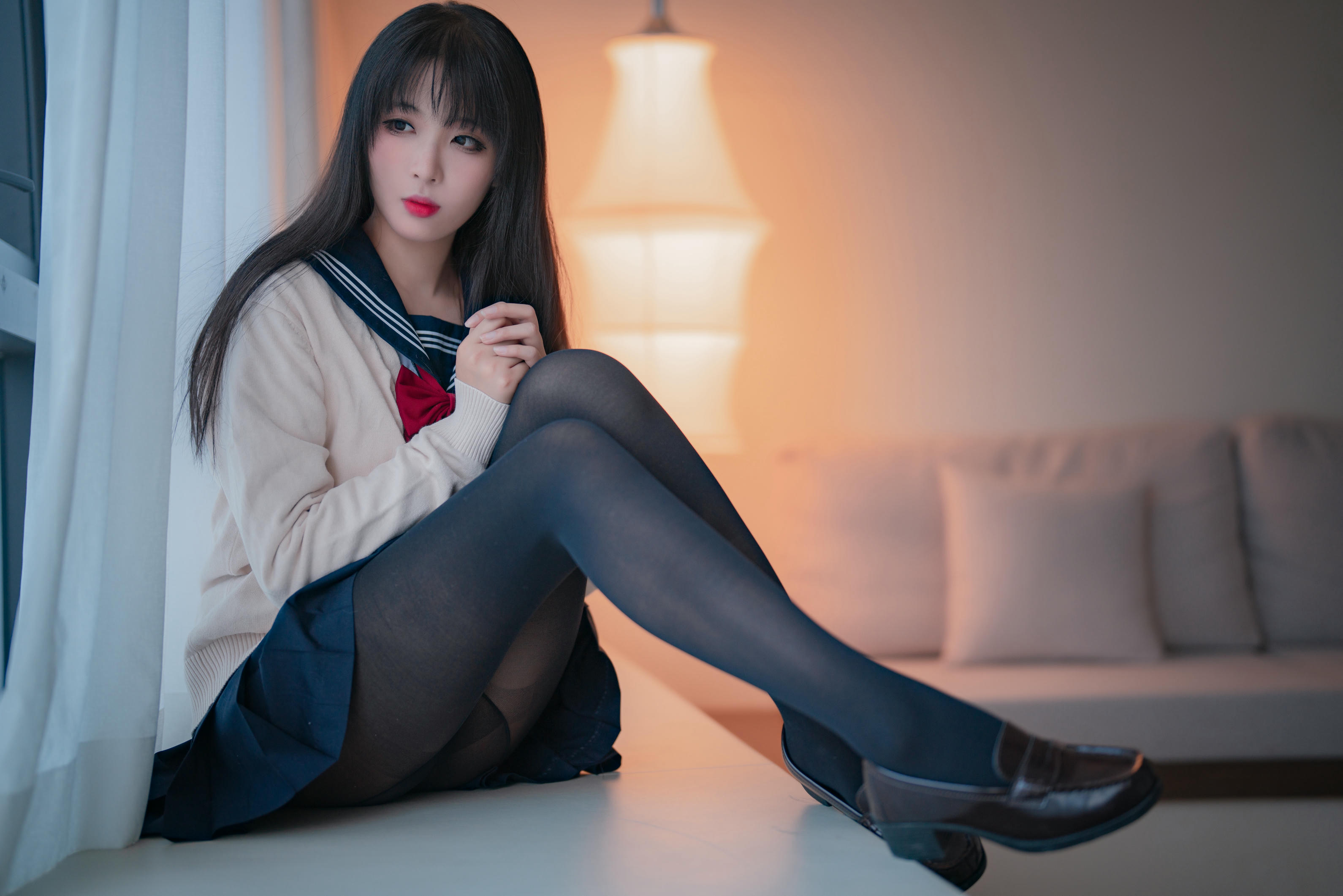 轩萧学姐 NO.045 黑丝JK 2.0 [44P-167M]_第1集