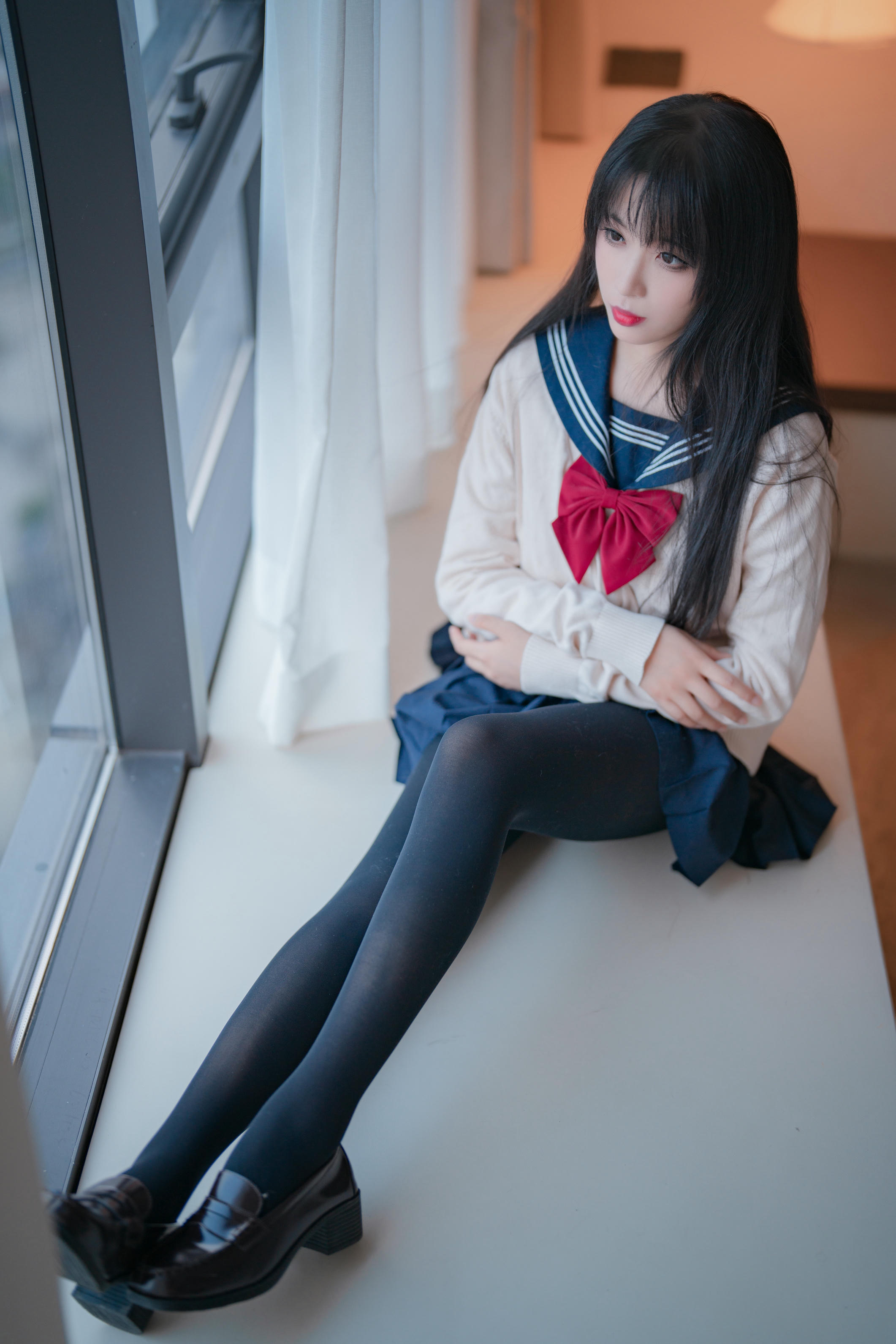 轩萧学姐 NO.045 黑丝JK 2.0 [44P-167M]_第1集