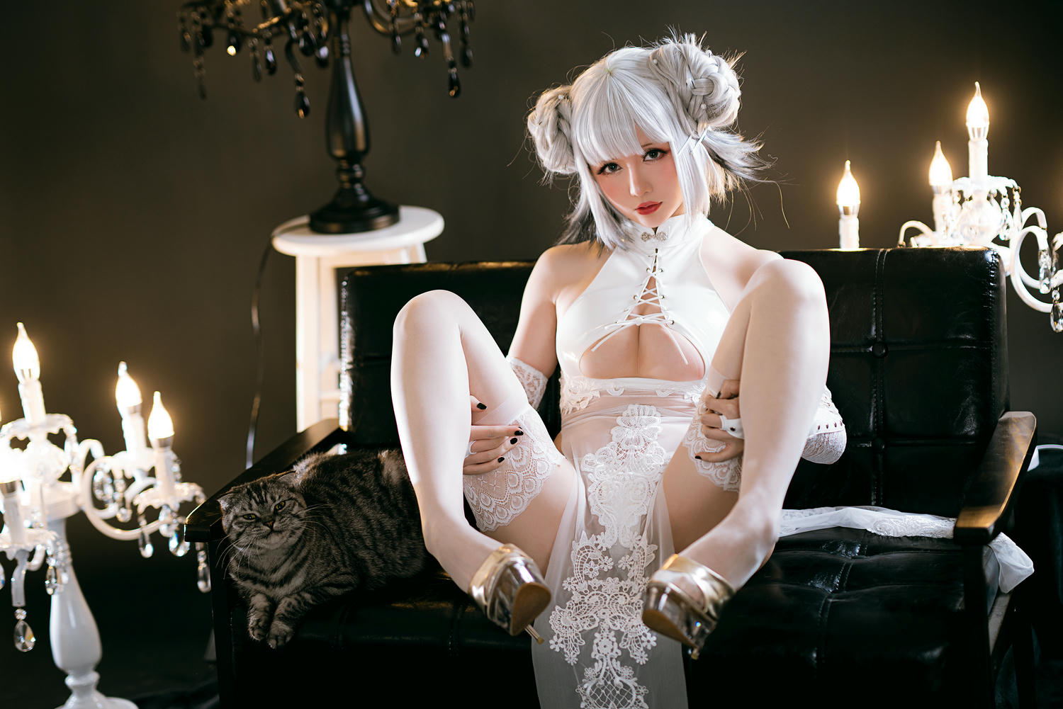 星之迟迟 - NO.71 白狗勾 旗袍 [90P20V-1.98GB]-正片_第1集