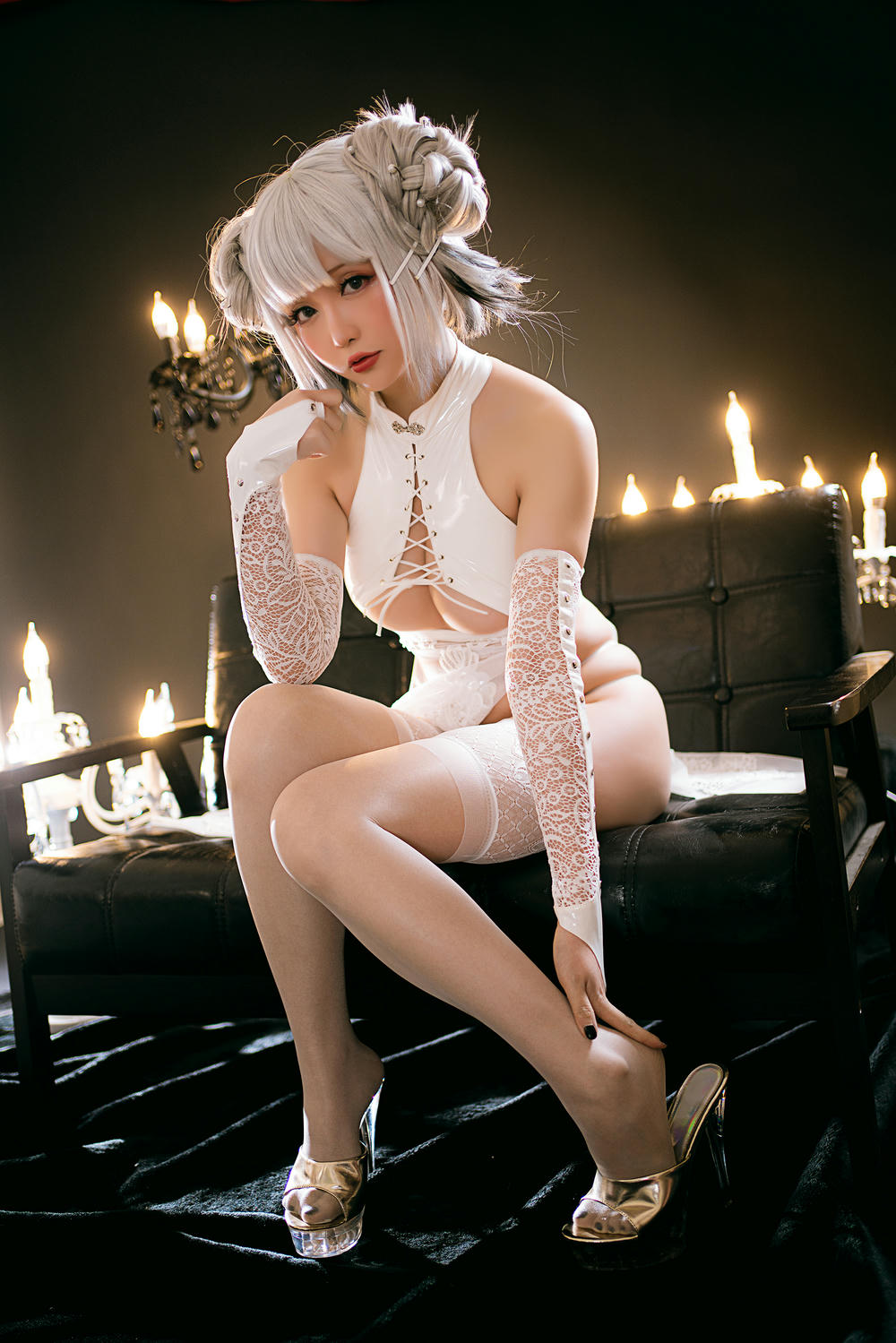 星之迟迟 - NO.71 白狗勾 旗袍 [90P20V-1.98GB]-正片_第3集