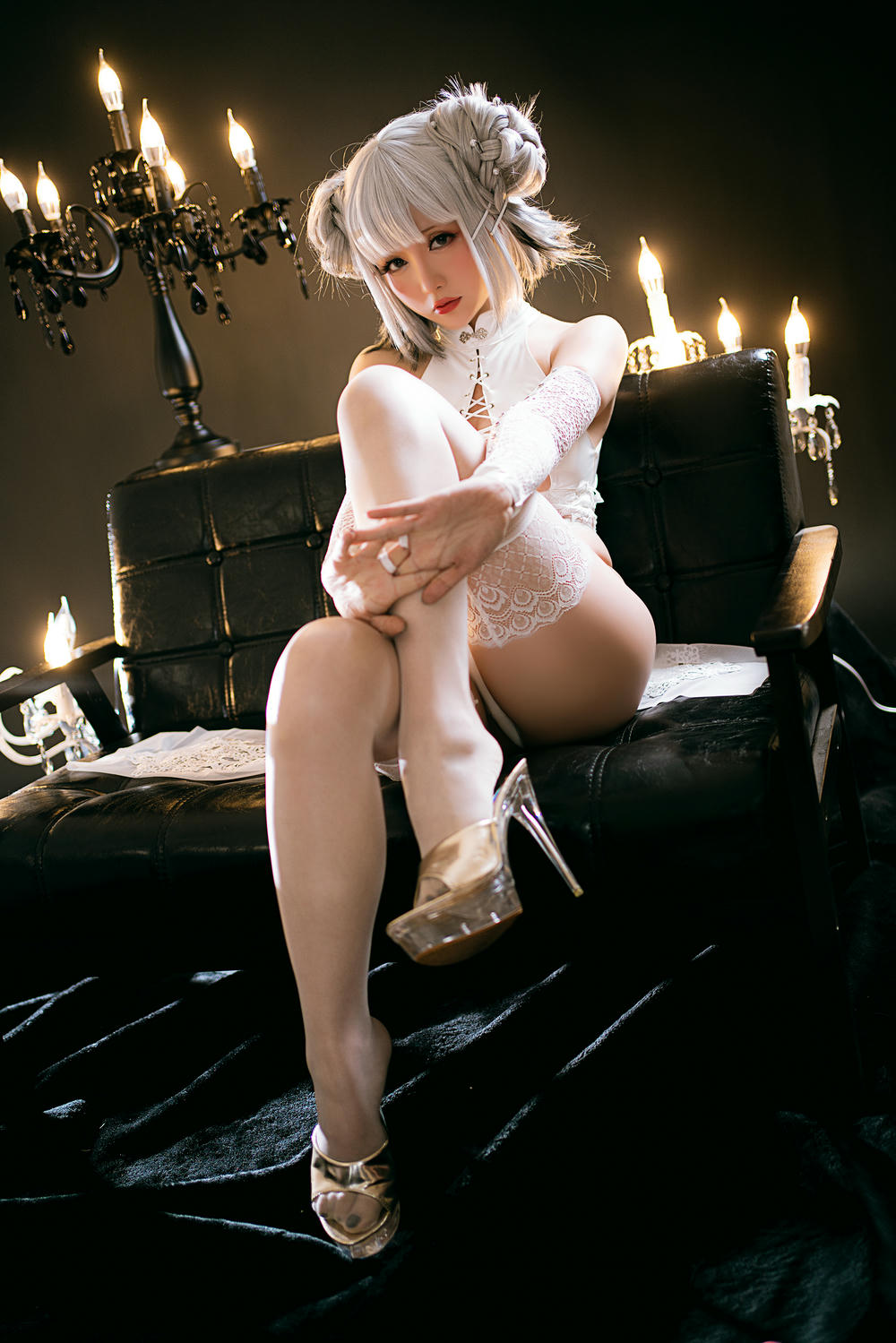 星之迟迟 - NO.71 白狗勾 旗袍 [90P20V-1.98GB]-正片_第4集