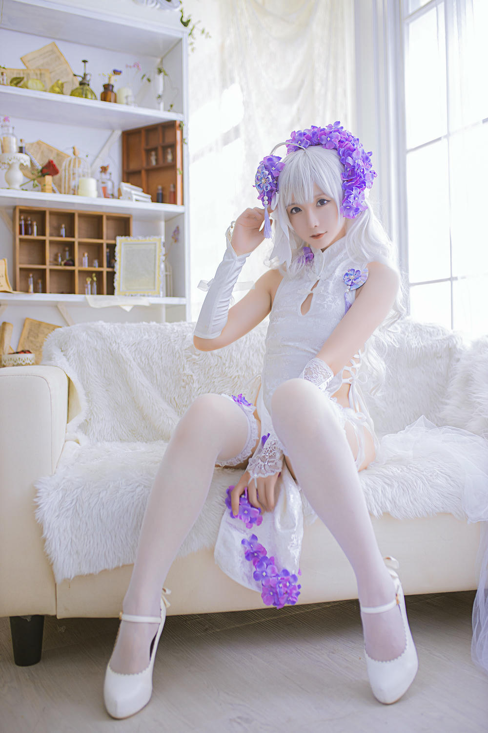 星之迟迟 - NO.07 花鸟风月 电子版 [305P-955MB]-《花鸟风月》电子版-花与旗袍-白_第1集