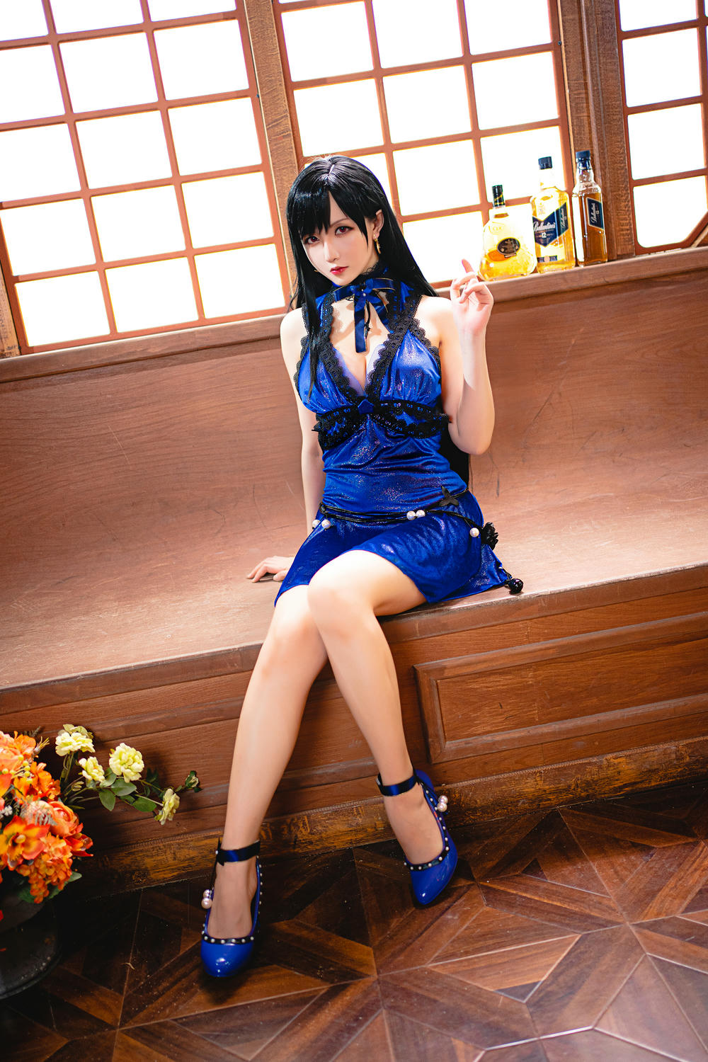 星之迟迟 NO.054 蒂法蓝礼服 [42P+2V／196MB]_第1集