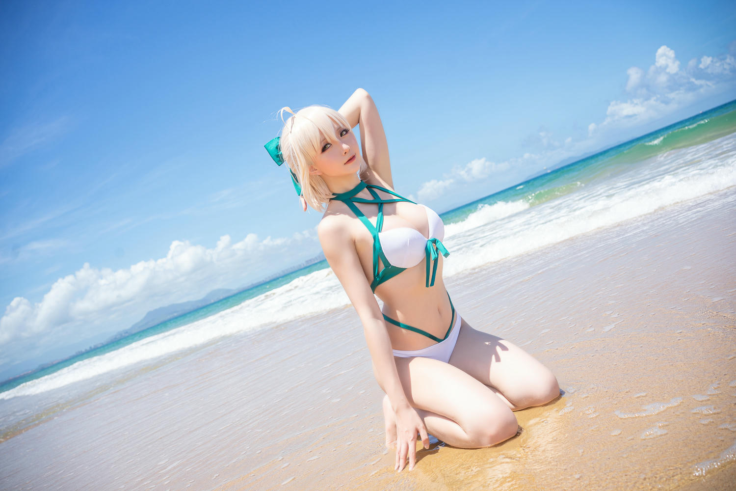 星之迟迟 - NO.49 秘密花园-冲田总司泳装 [14P-45MB]_第1集