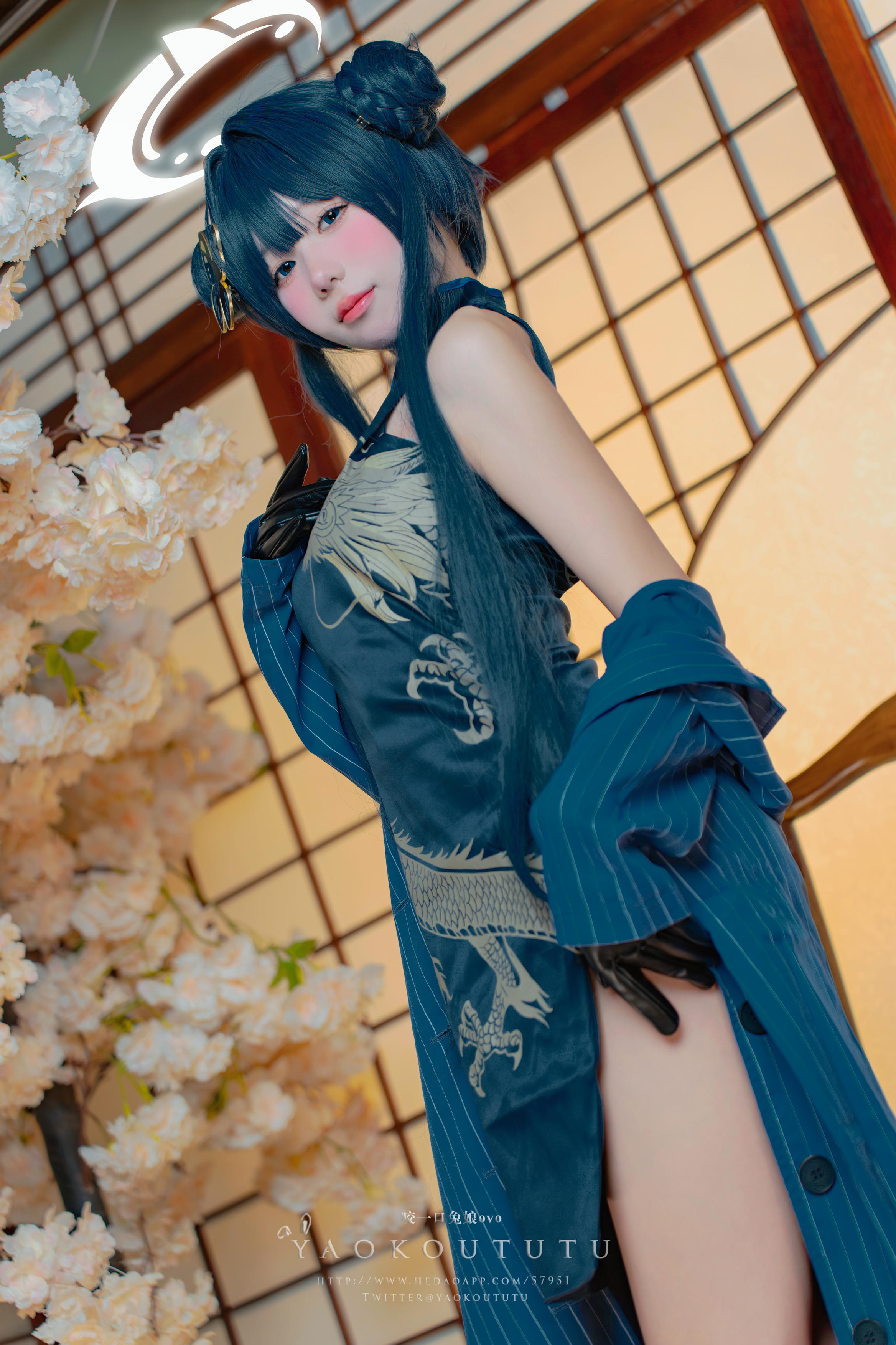 黏黏团子兔 NO.096 咬一口兔娘ovo 九月订阅『碧蓝档案·妃咲』胭脂 [85P1V 1.71GB]_第1集