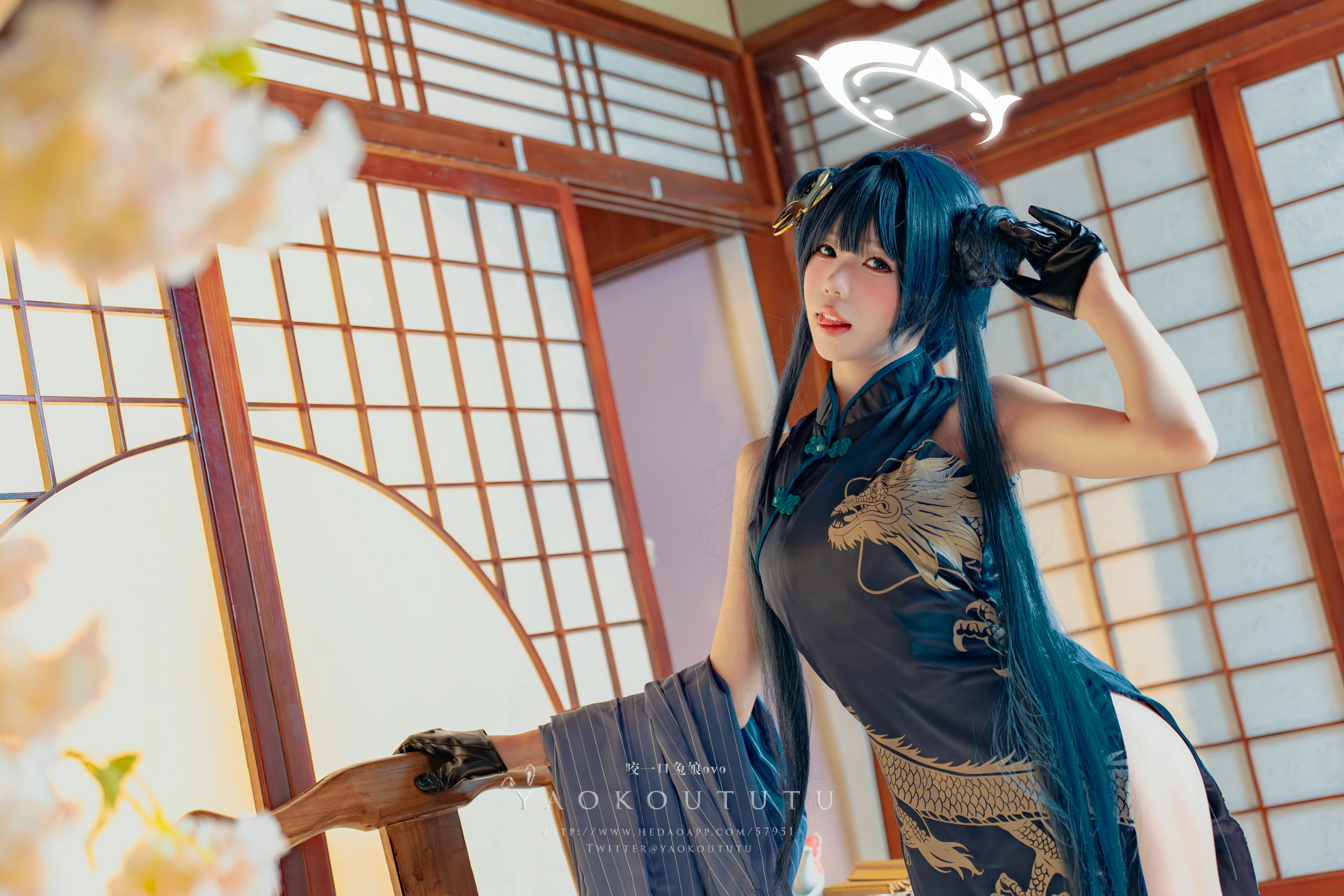 黏黏团子兔 NO.096 咬一口兔娘ovo 九月订阅『碧蓝档案·妃咲』胭脂 [85P1V 1.71GB]_第1集