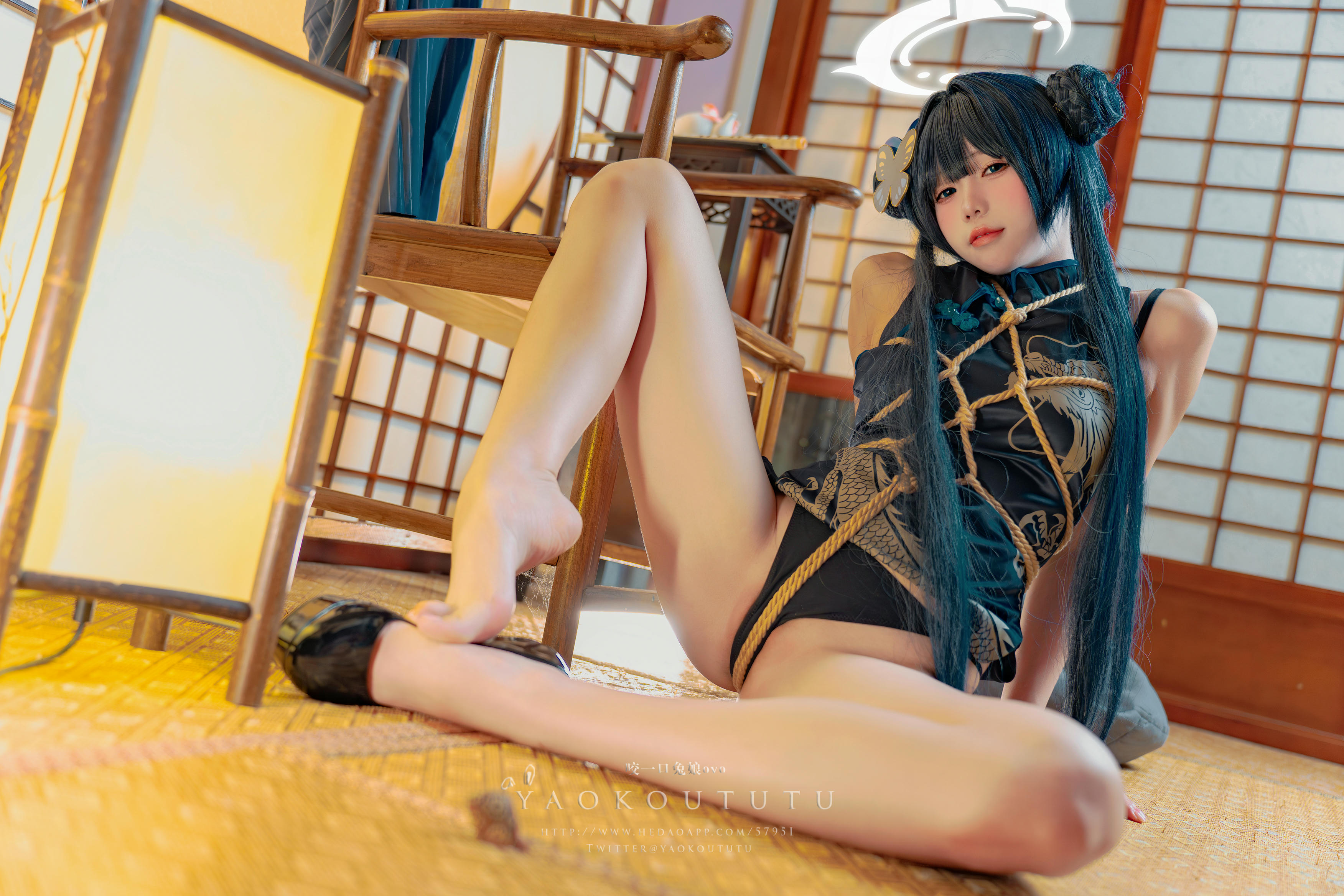 黏黏团子兔 NO.096 咬一口兔娘ovo 九月订阅『碧蓝档案·妃咲』胭脂 [85P1V 1.71GB]_第3集