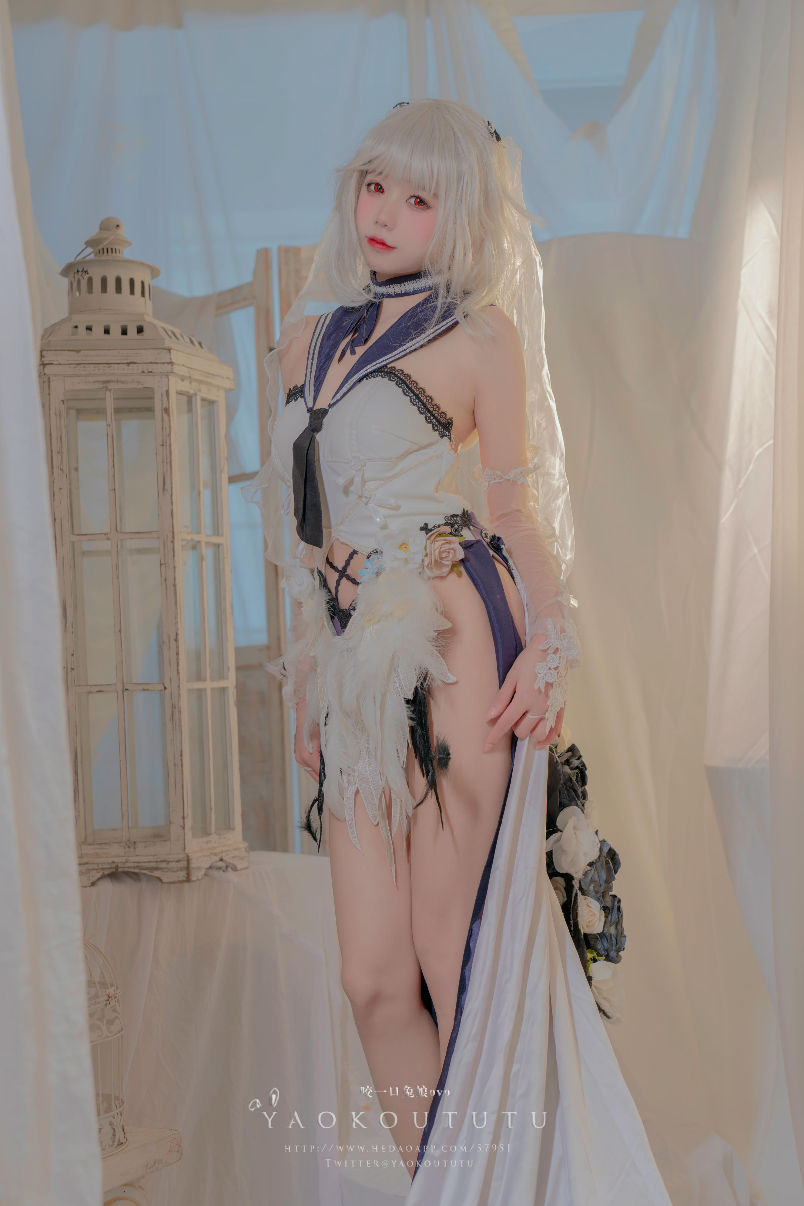 黏黏团子兔 NO.097 咬一口兔娘ovo 九月T3专属特典『梳妆的大小姐-可畏』[57P 925MB]_第2集