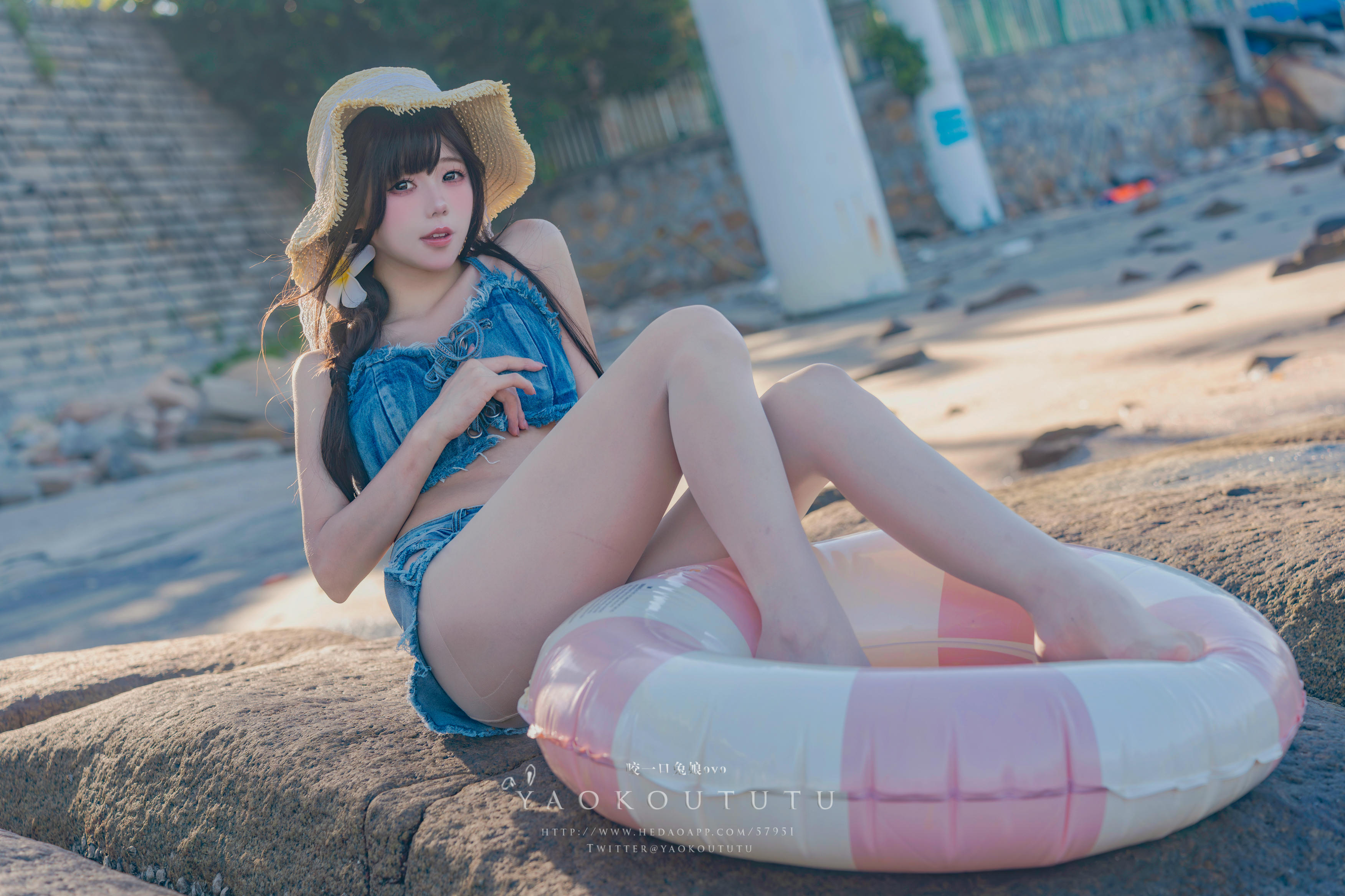 黏黏团子兔 NO.101 咬一口兔娘ovo『海の夏日』Shotgun [83P1V 1.44GB]_第2集