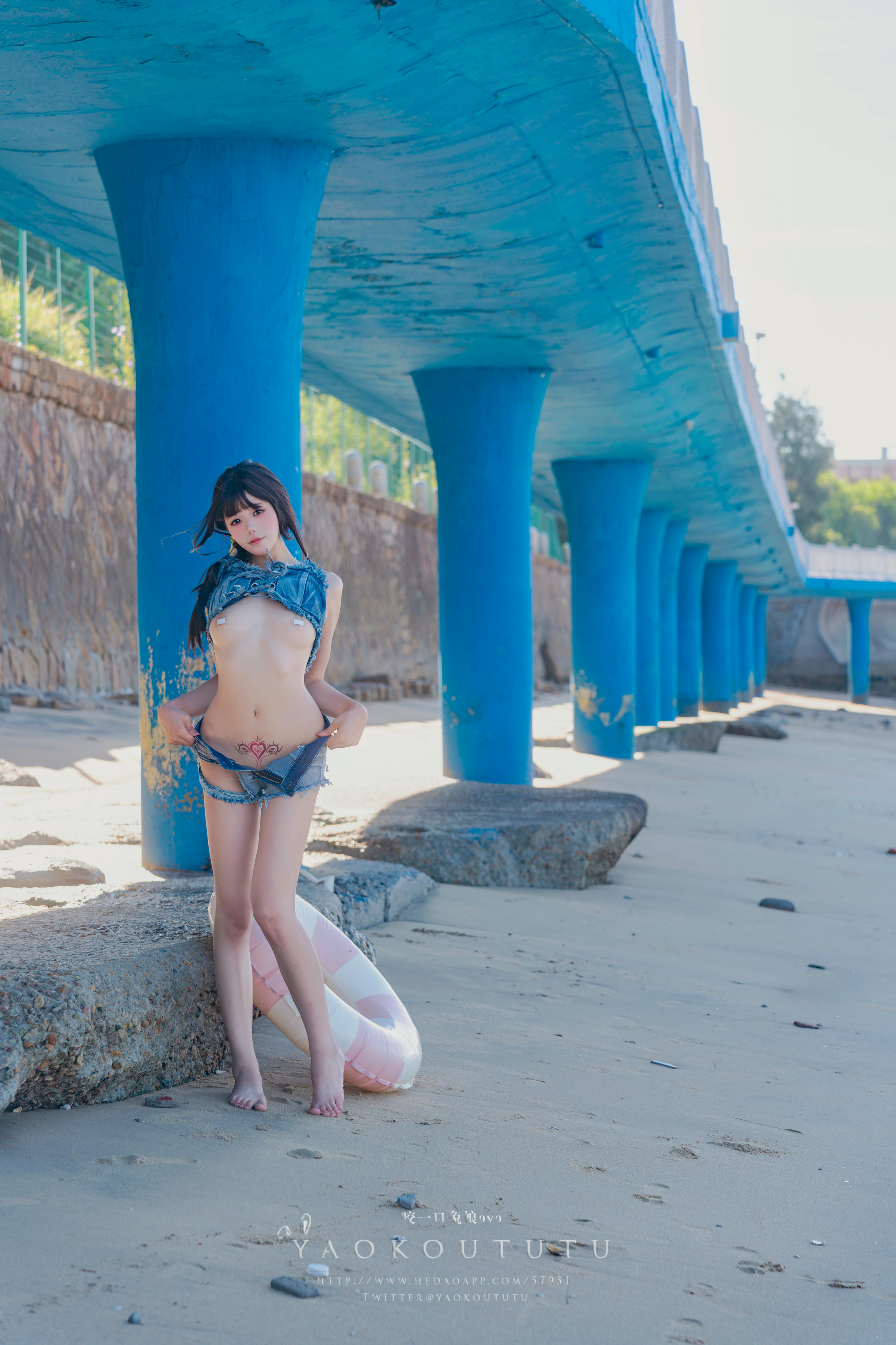 黏黏团子兔 NO.101 咬一口兔娘ovo『海の夏日』Shotgun [83P1V 1.44GB]_第3集