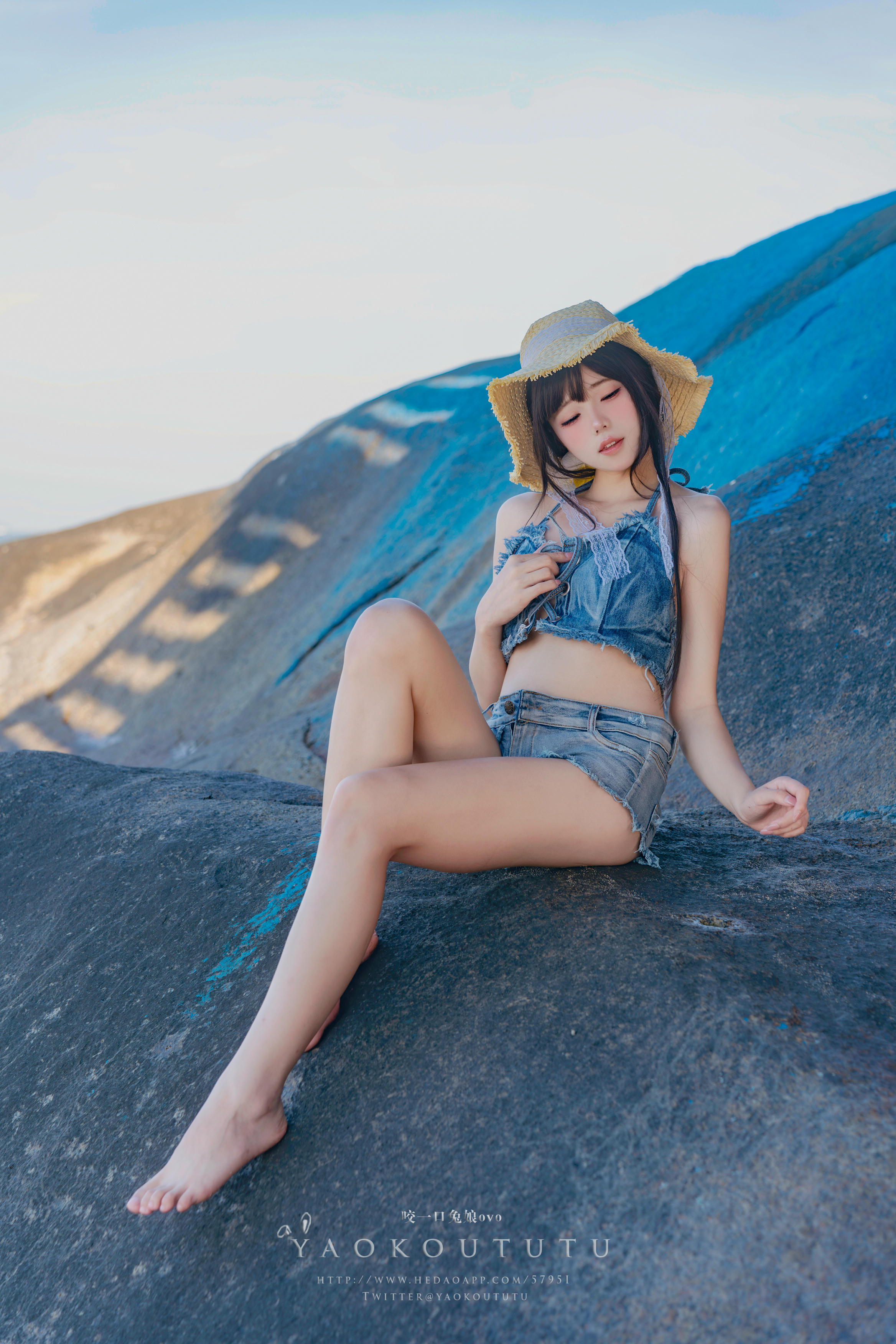 黏黏团子兔 NO.101 咬一口兔娘ovo『海の夏日』Shotgun [83P1V 1.44GB]_第4集