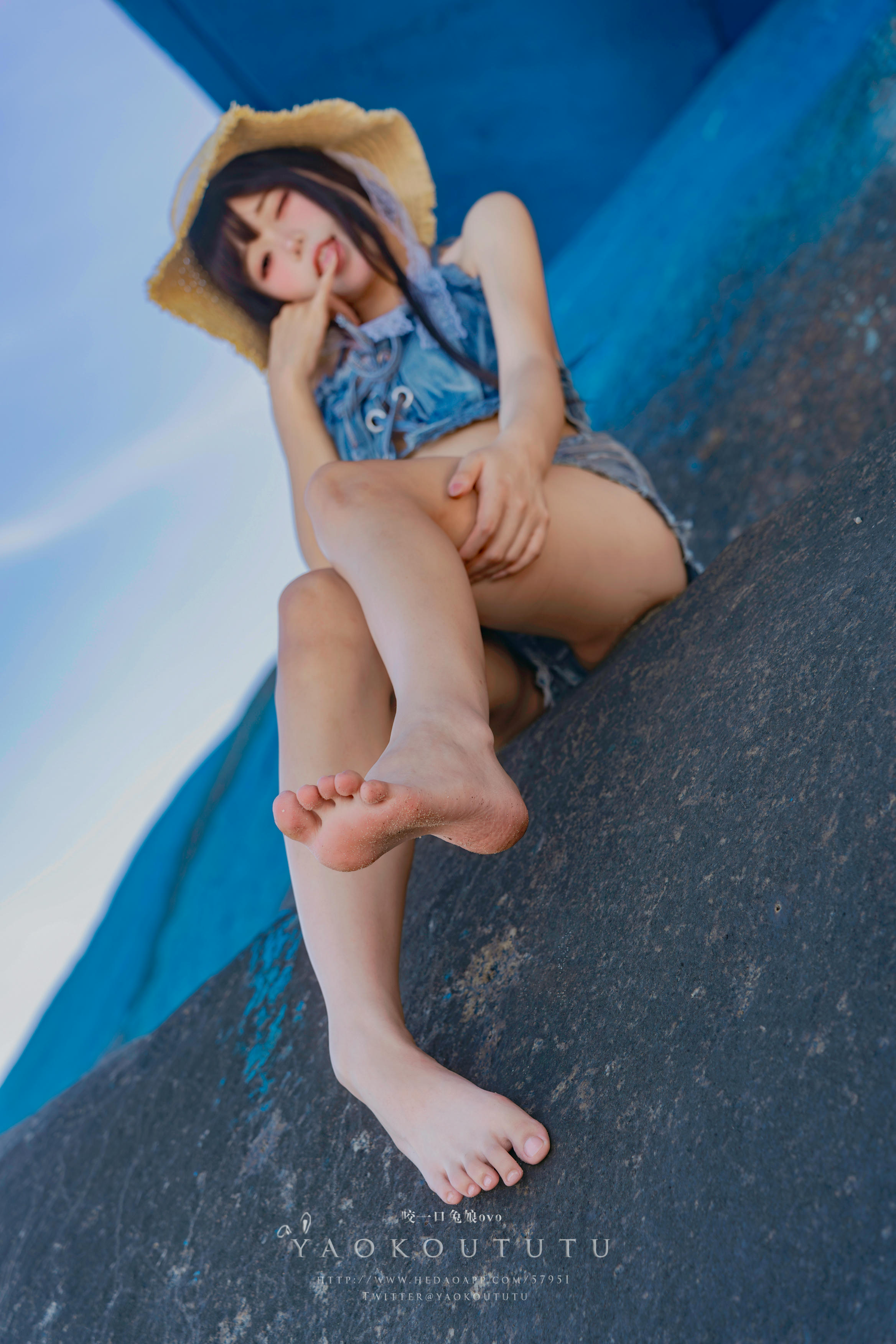 黏黏团子兔 NO.101 咬一口兔娘ovo『海の夏日』Shotgun [83P1V 1.44GB]_第4集