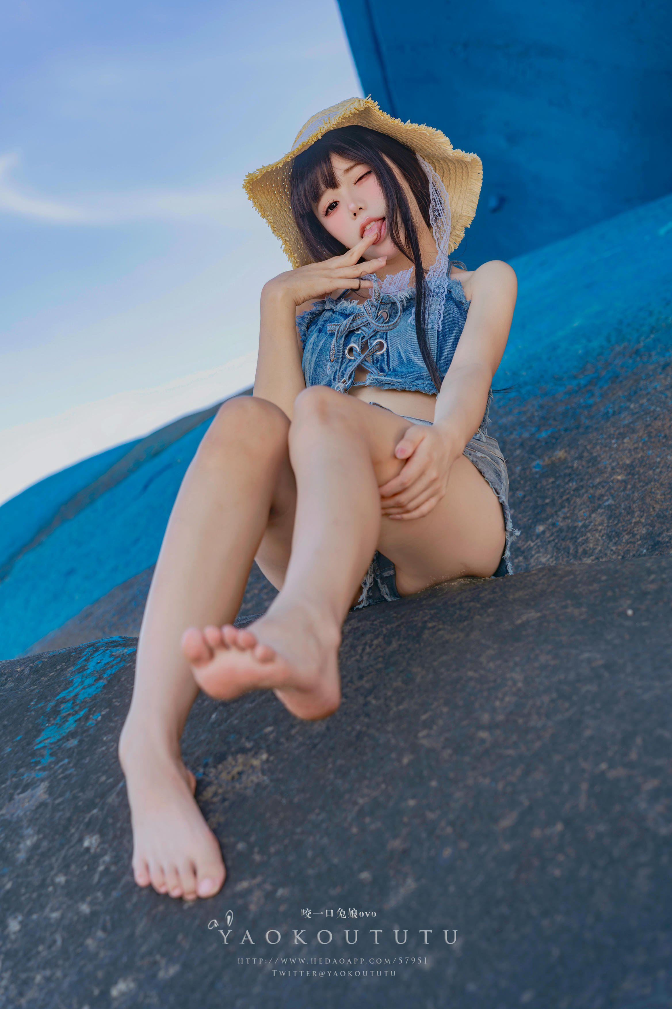 黏黏团子兔 NO.101 咬一口兔娘ovo『海の夏日』Shotgun [83P1V 1.44GB]_第4集