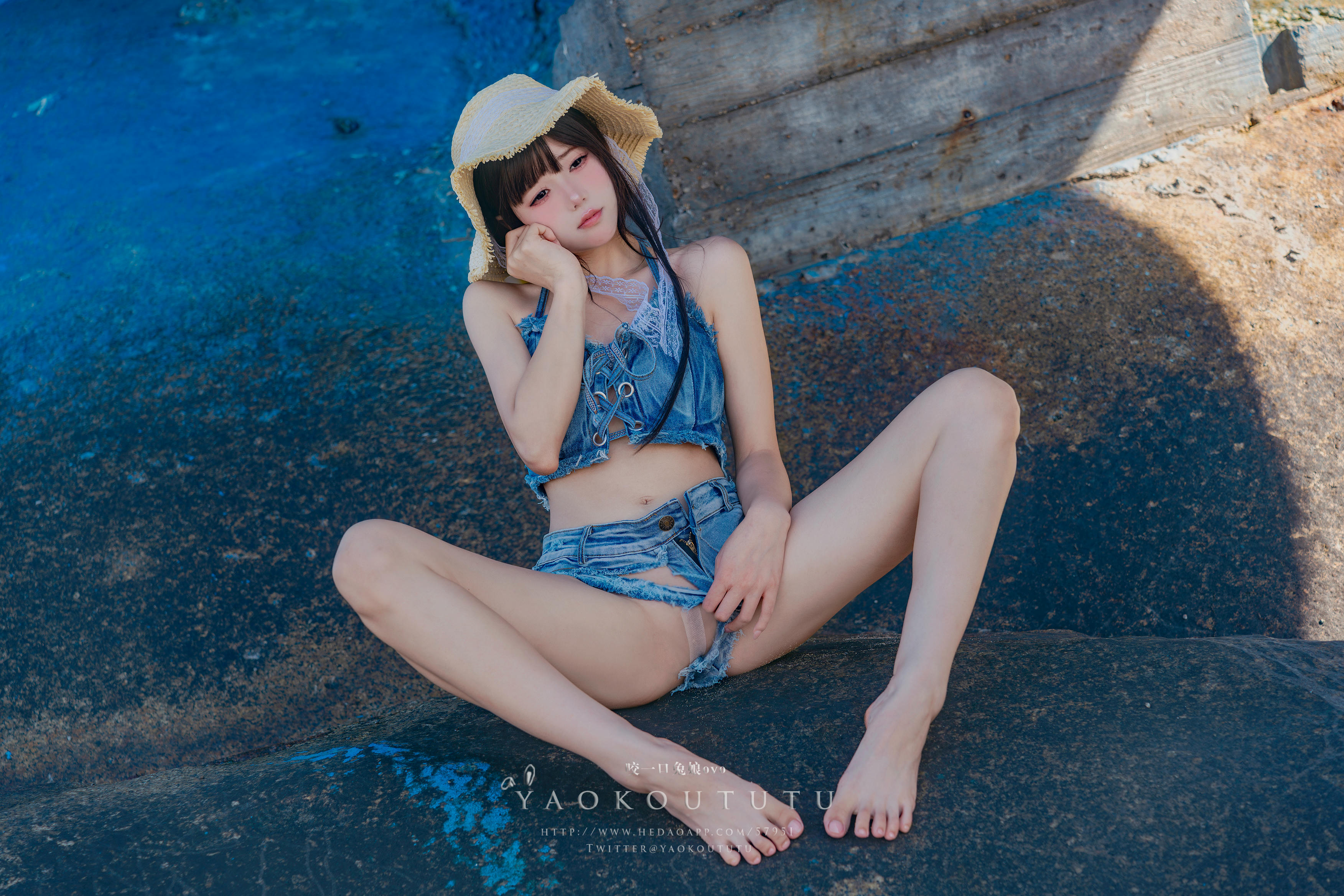 黏黏团子兔 NO.101 咬一口兔娘ovo『海の夏日』Shotgun [83P1V 1.44GB]_第4集