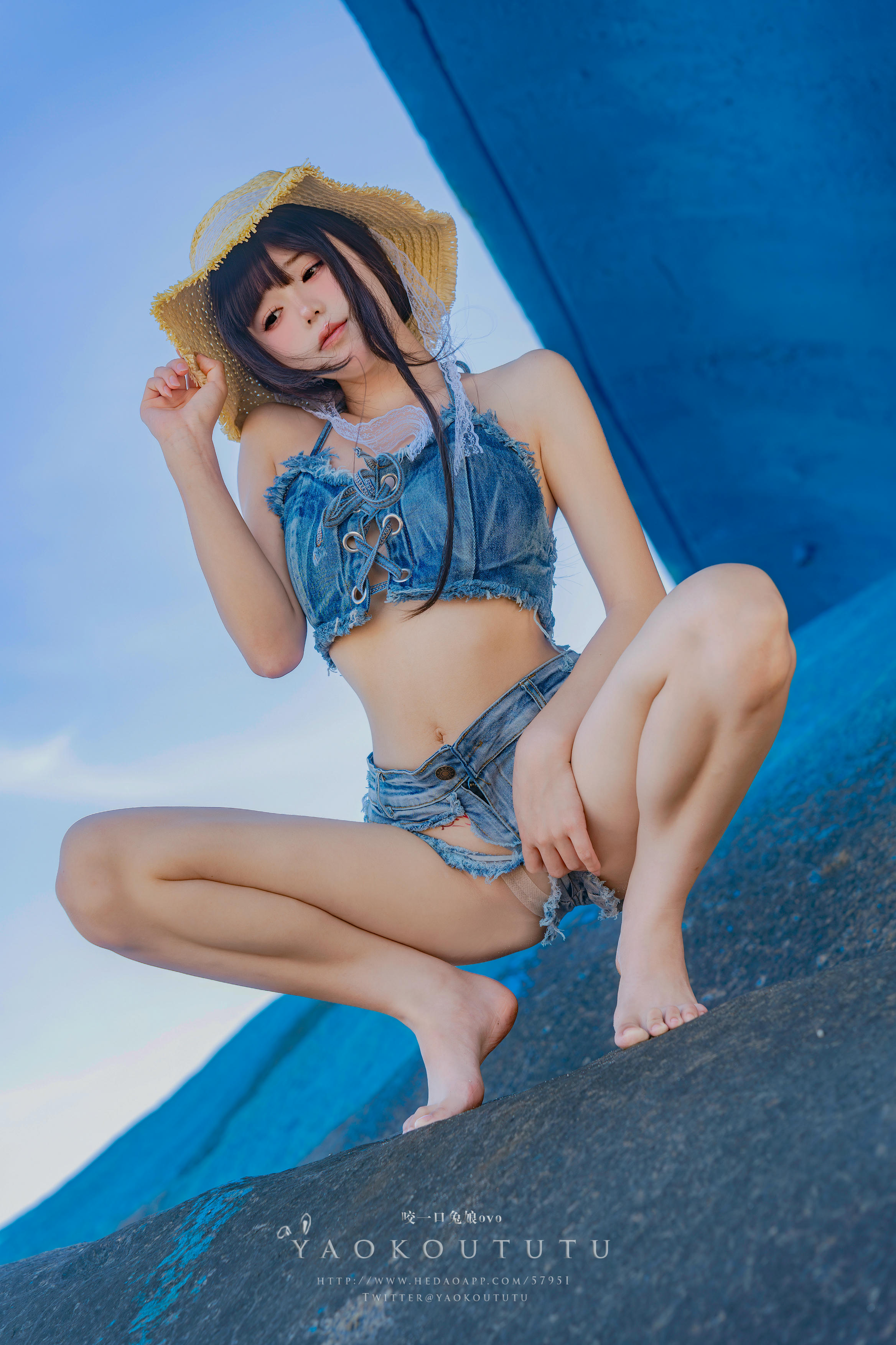 黏黏团子兔 NO.101 咬一口兔娘ovo『海の夏日』Shotgun [83P1V 1.44GB]_第4集