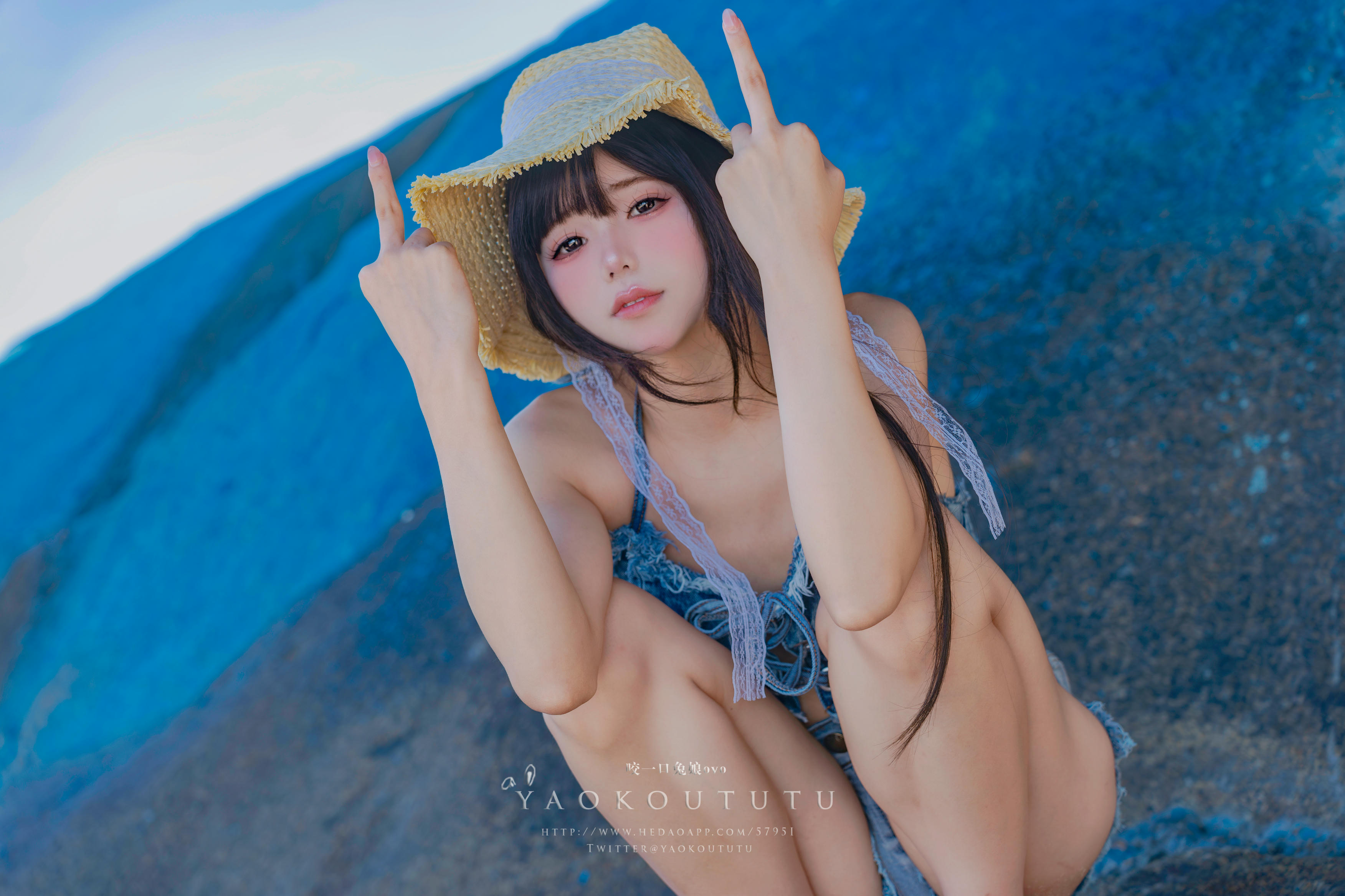 黏黏团子兔 NO.101 咬一口兔娘ovo『海の夏日』Shotgun [83P1V 1.44GB]_第4集