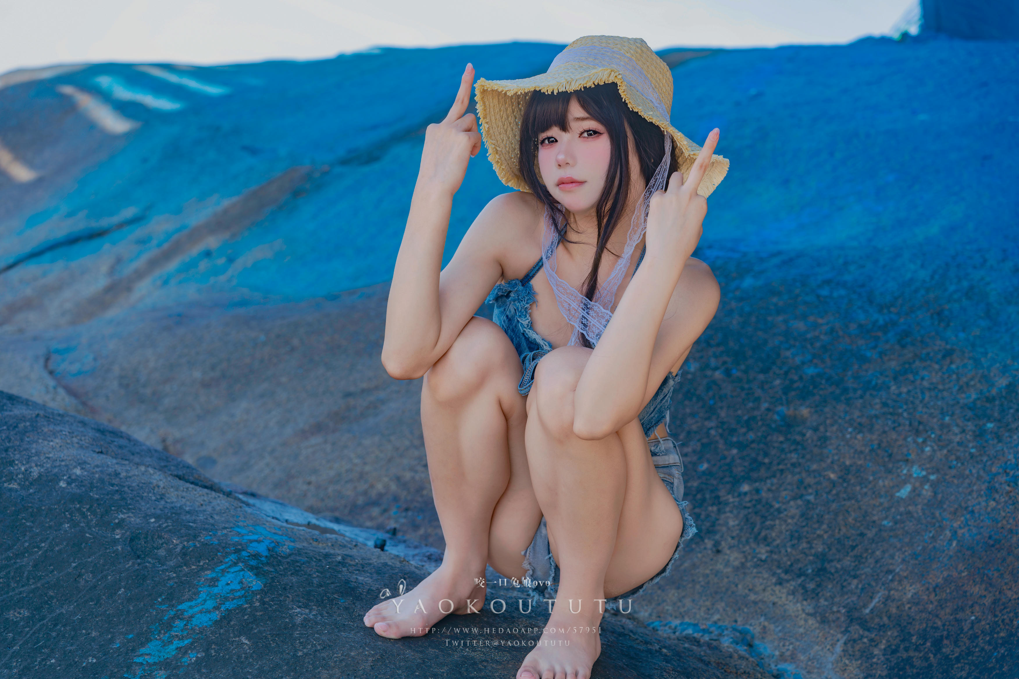 黏黏团子兔 NO.101 咬一口兔娘ovo『海の夏日』Shotgun [83P1V 1.44GB]_第4集